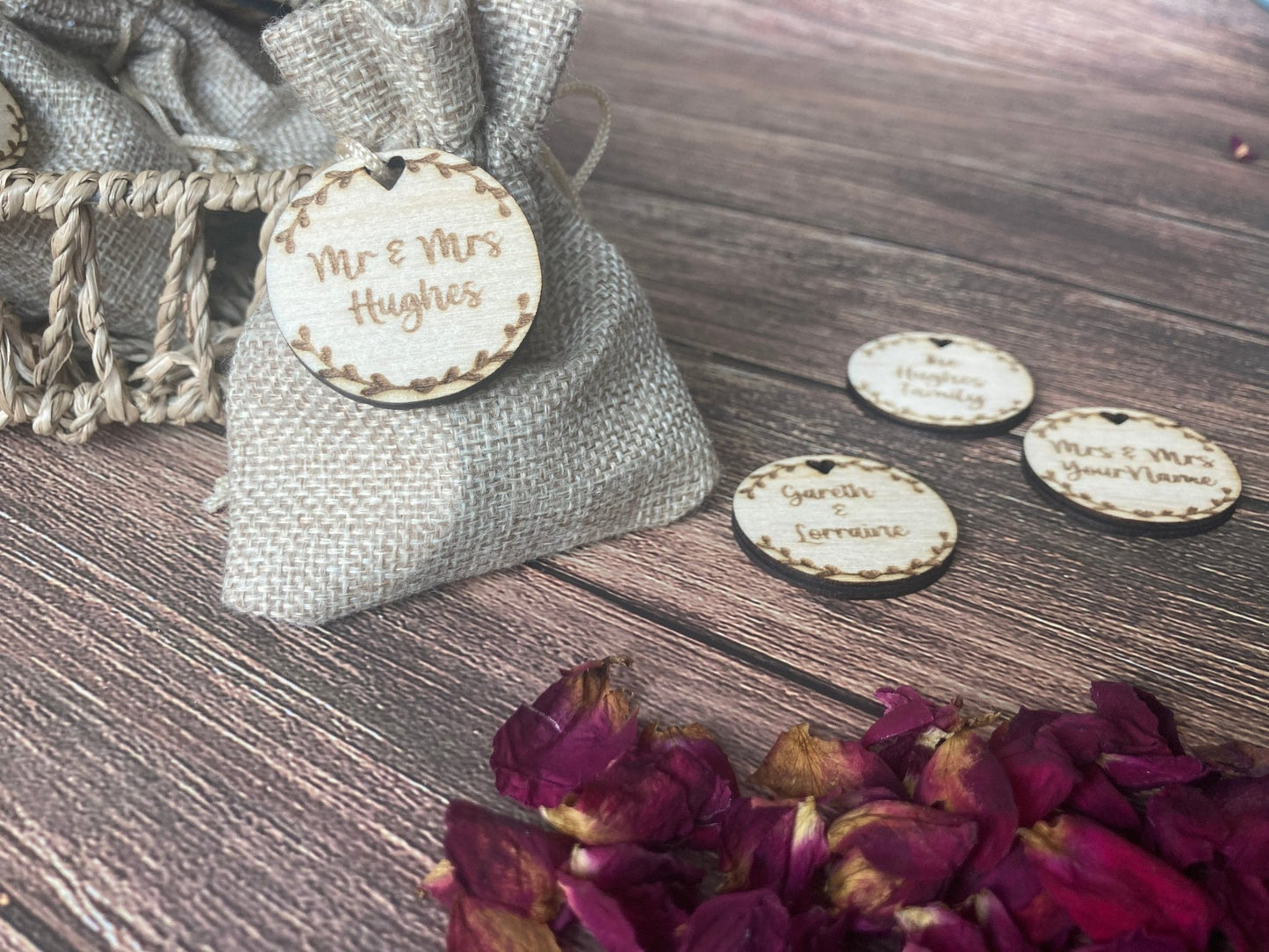 Personalised Wedding Favour Bags, Personalised Confetti Bags - CherryGroveCraft