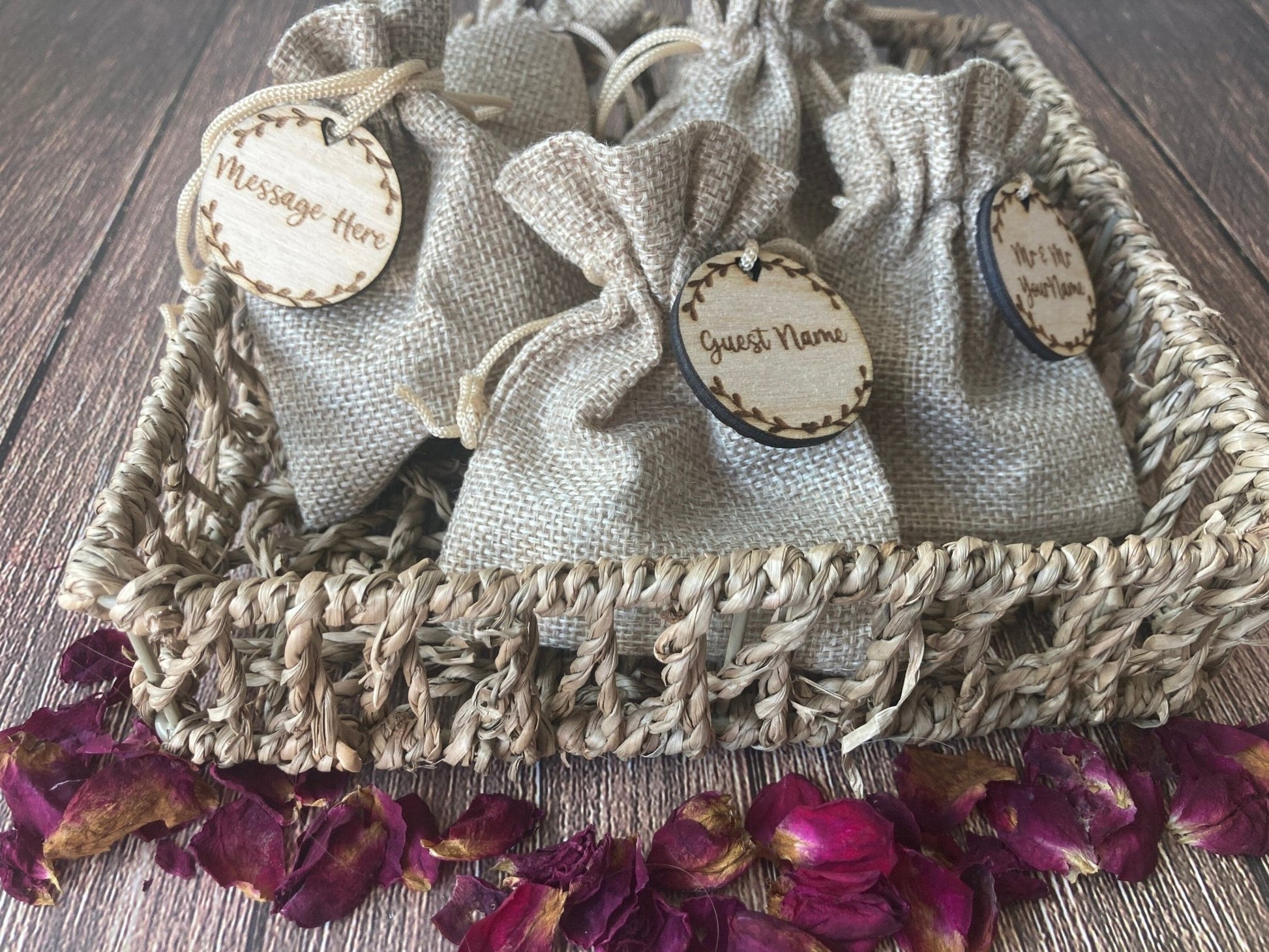 Personalised Wedding Favour Bags, Personalised Confetti Bags - CherryGroveCraft