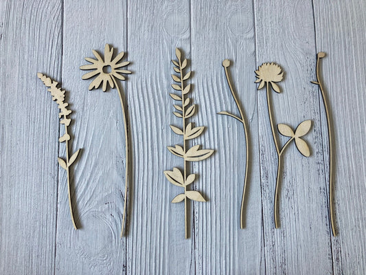 Personalised wooden flowers | Welsh gift | Letterbox gift - CherryGroveCraft