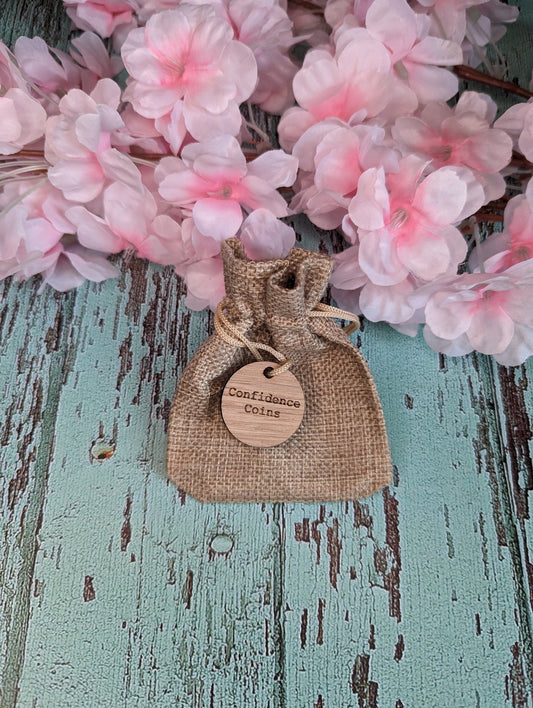 Personalised Wooden Hug Tokens - Oak Kindness Gifts - Gift for Friends - Wooden Tokens - Custom Engraved - Confidence Coins - CherryGroveCraft