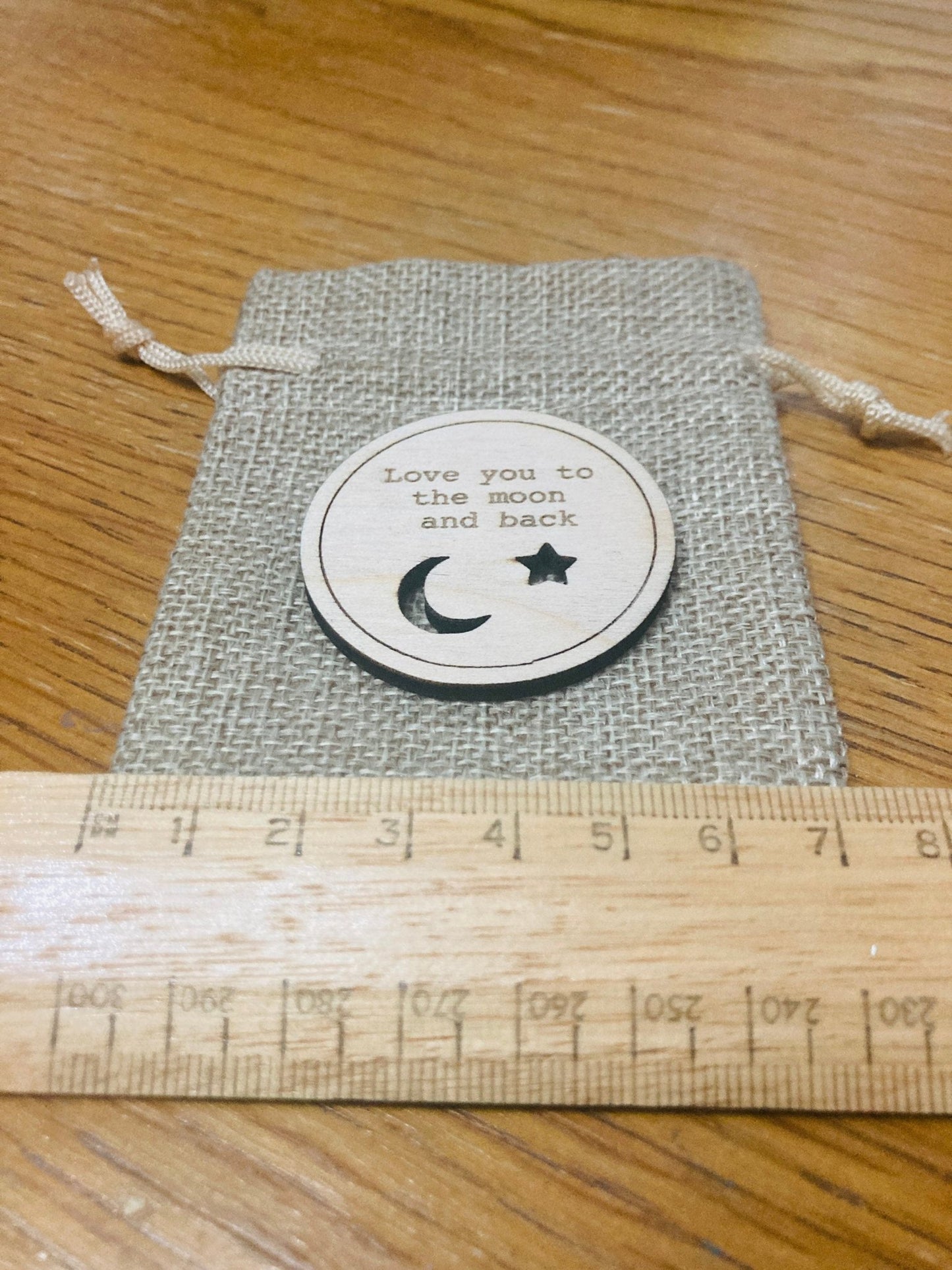 Wooden Hug Token In A Bag, Pocket Confidence Coin, Uplifting Gift - CherryGroveCraft