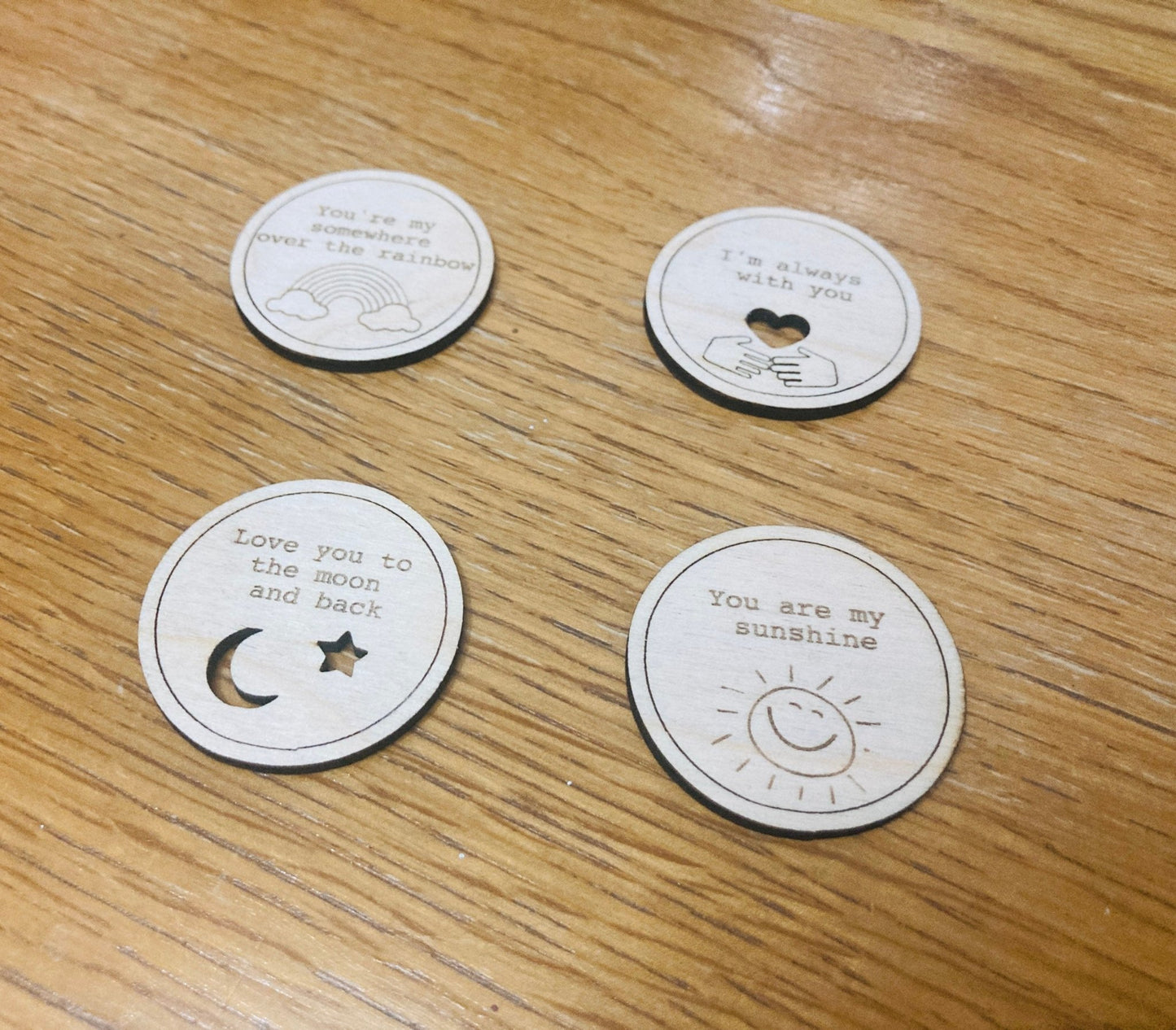 Wooden Hug Token In A Bag, Pocket Confidence Coin, Uplifting Gift - CherryGroveCraft