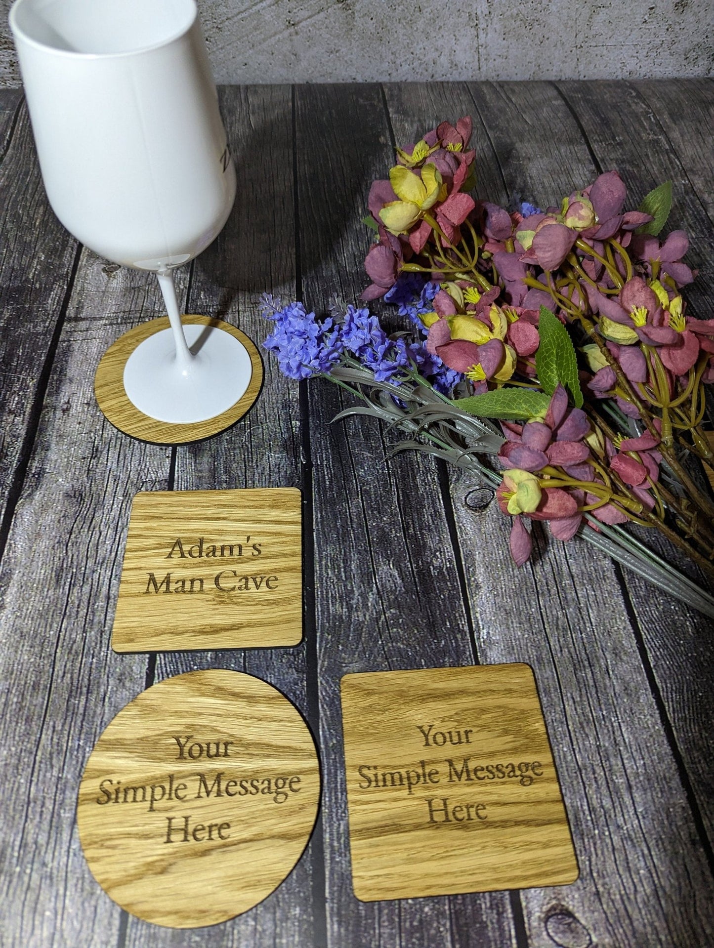 Wooden Personalised Coasters - CherryGroveCraft