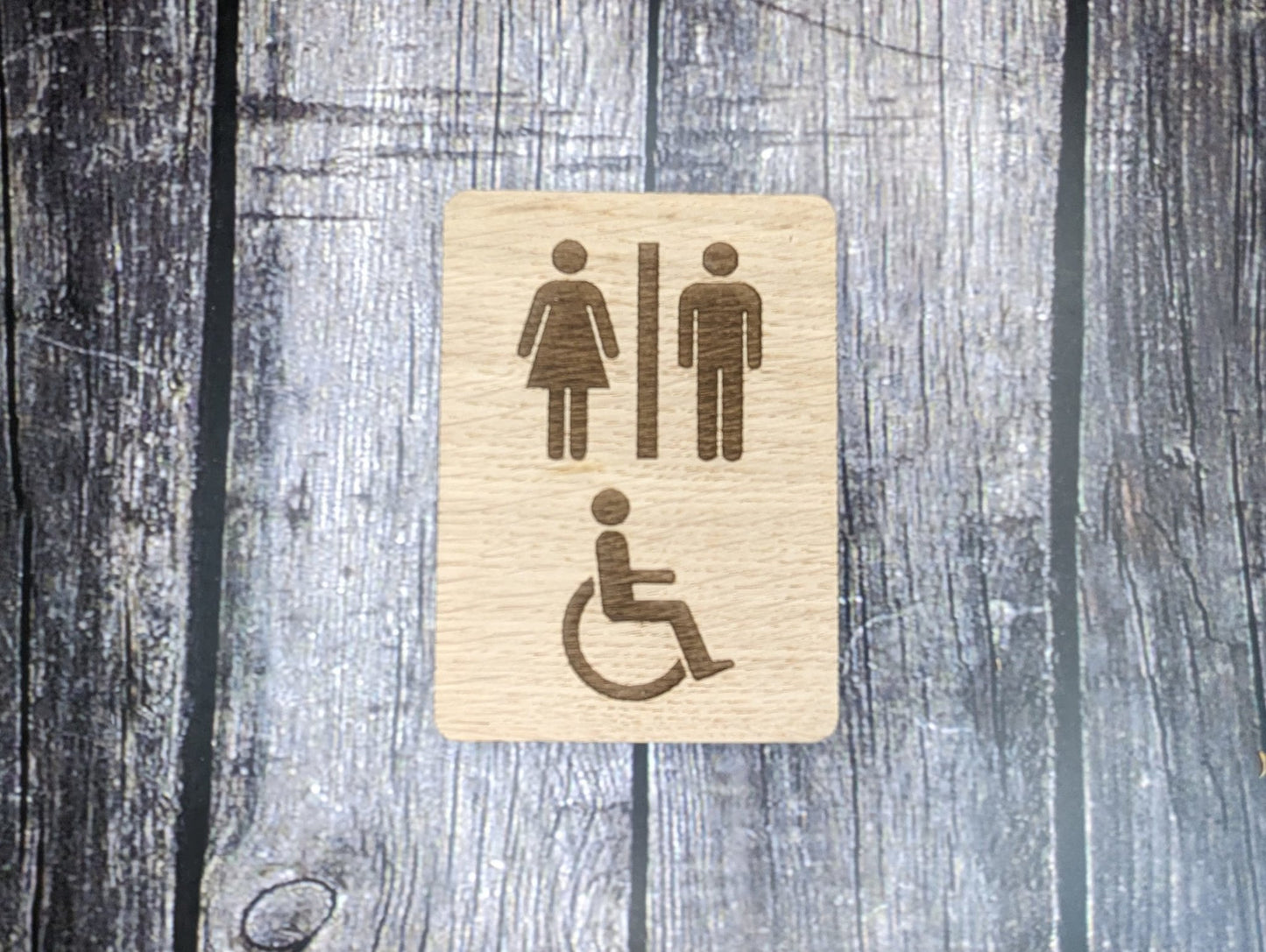 Wooden Toilet Signs - Rustic Bathroom Signage for Hotels, Restaurants, Bars, B&Bs, and Offices - CherryGroveCraft