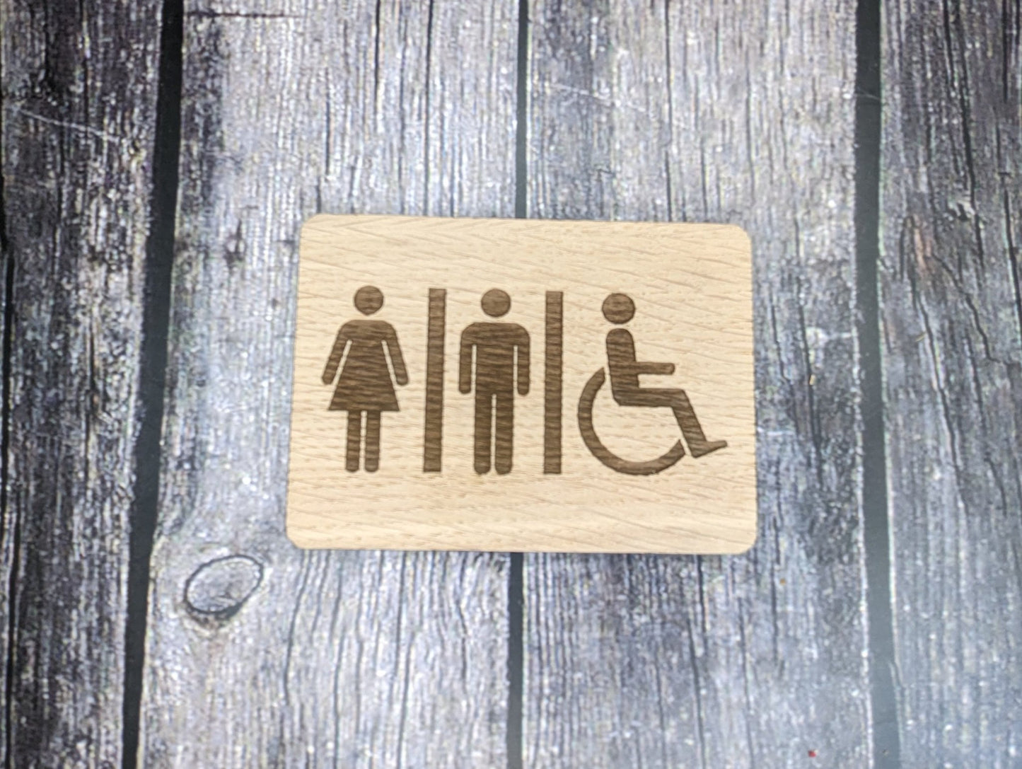 Wooden Toilet Signs - Rustic Bathroom Signage for Hotels, Restaurants, Bars, B&Bs, and Offices - CherryGroveCraft