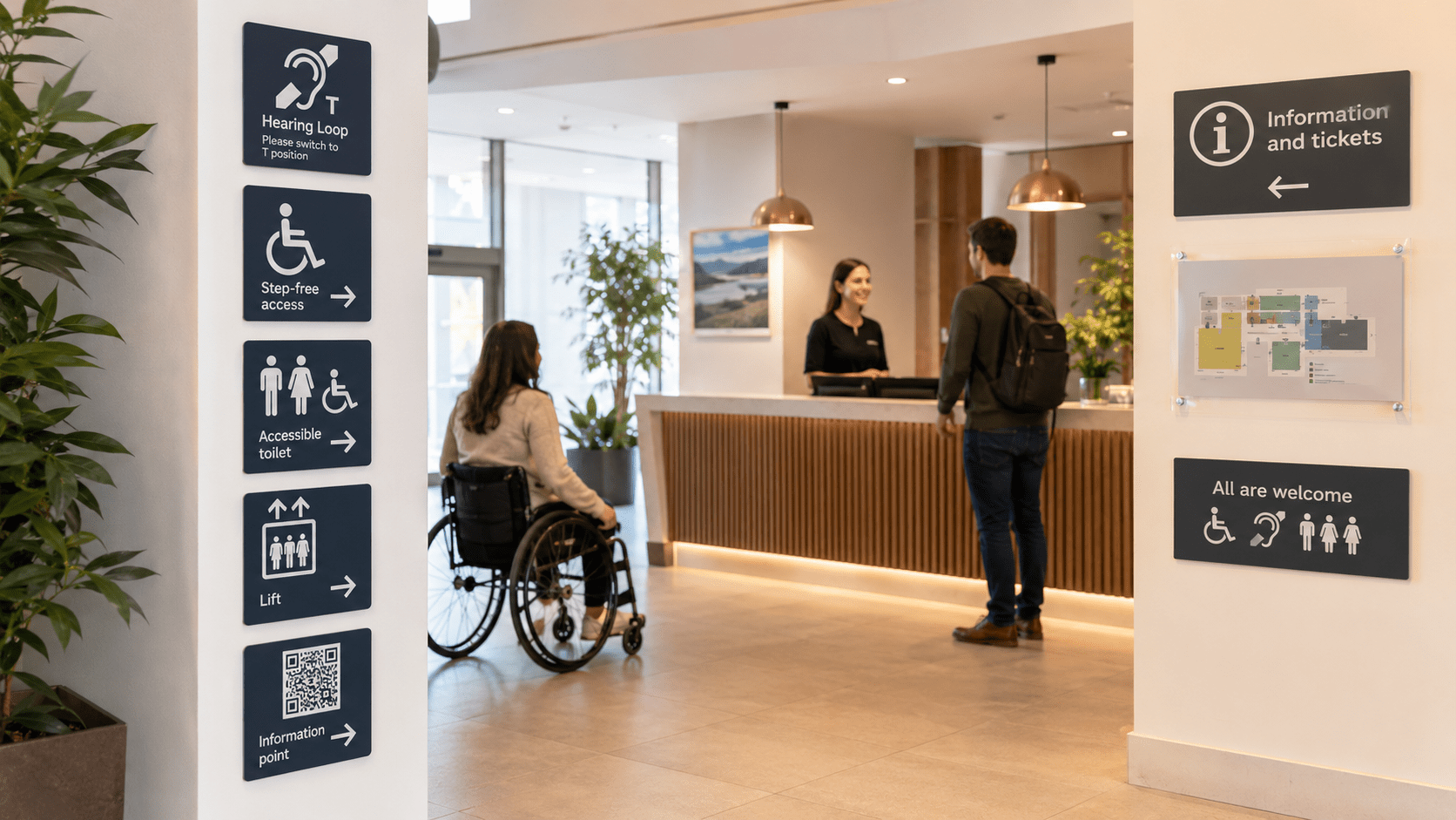 Accessibility Signs for Businesses | Clear Visitor Signage UK ...