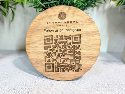 wooden QR code
