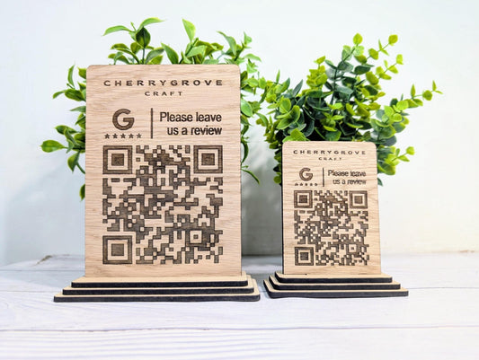 Wooden Google Review Sign