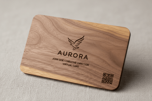 wooden vcard