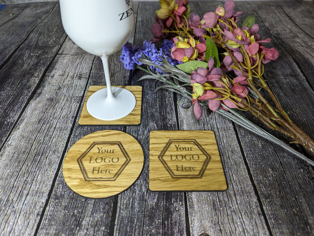 Wooden Personalised Coasters for Your Home or Business - CherryGroveCraft