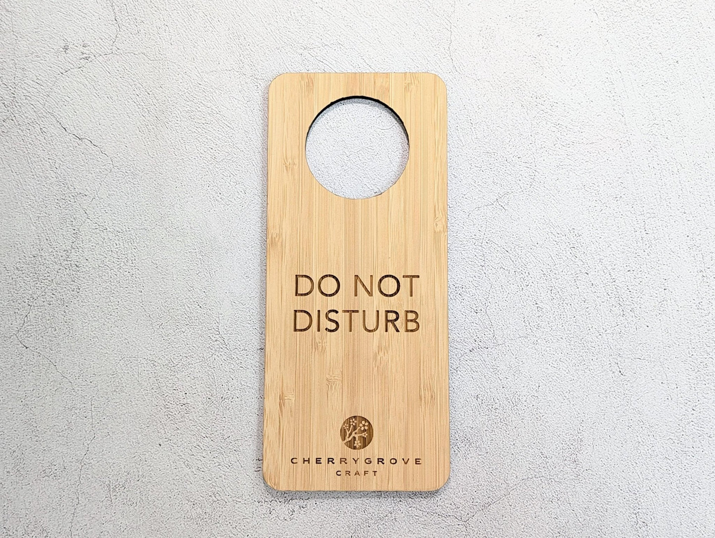 5mm Premium Bamboo Hotel Door Hanger | Do Not Disturb | Add Logo