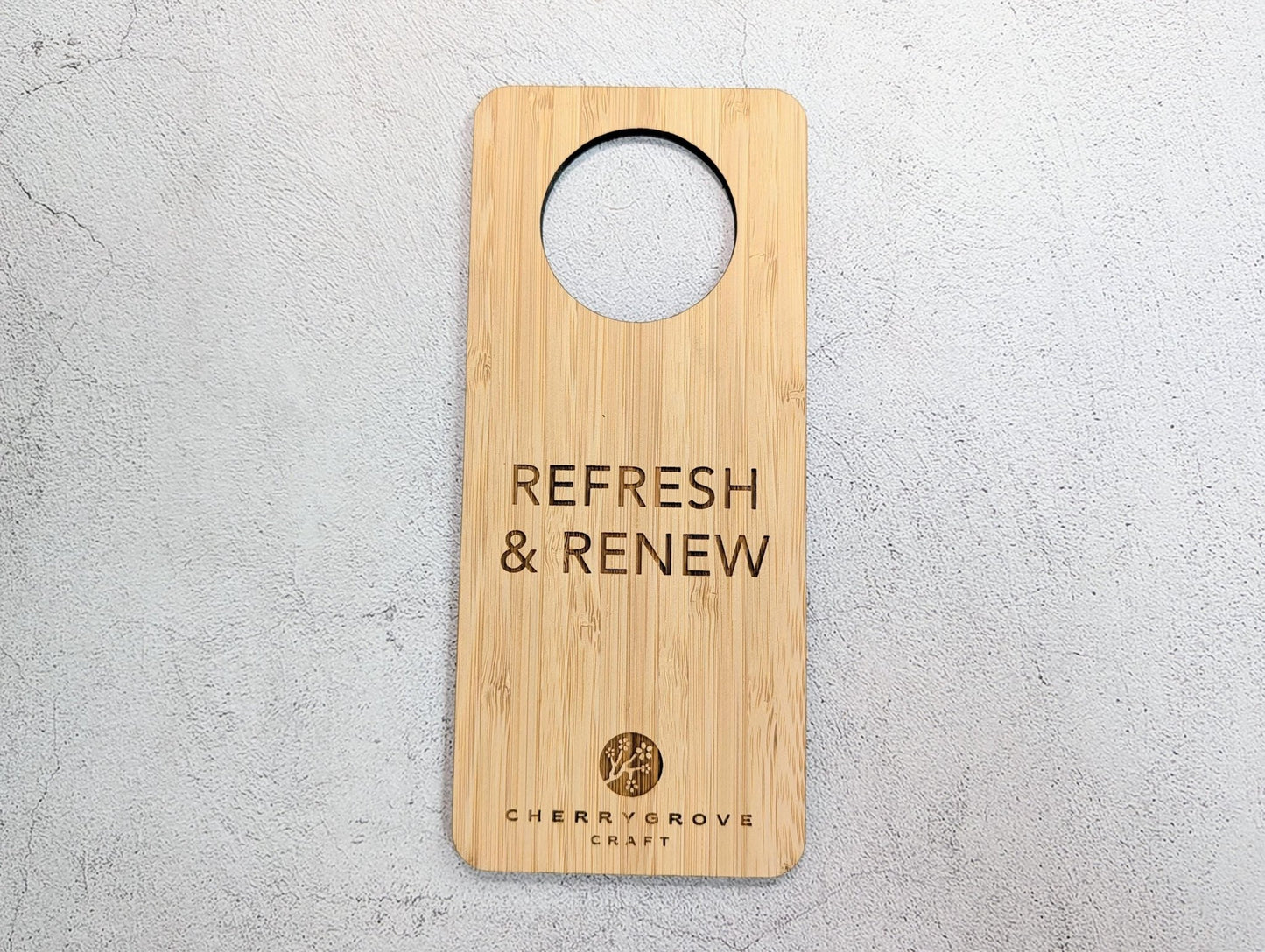 5mm Premium Bamboo Hotel Door Hanger | Do Not Disturb | Add Logo