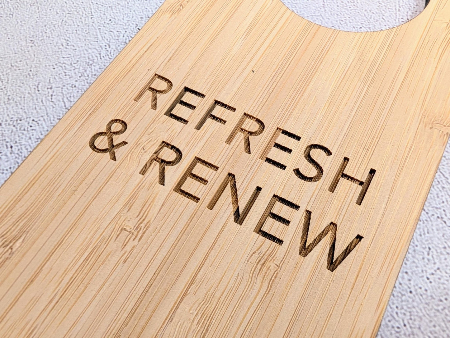 5mm Premium Bamboo Hotel Door Hanger | Do Not Disturb | Add Logo