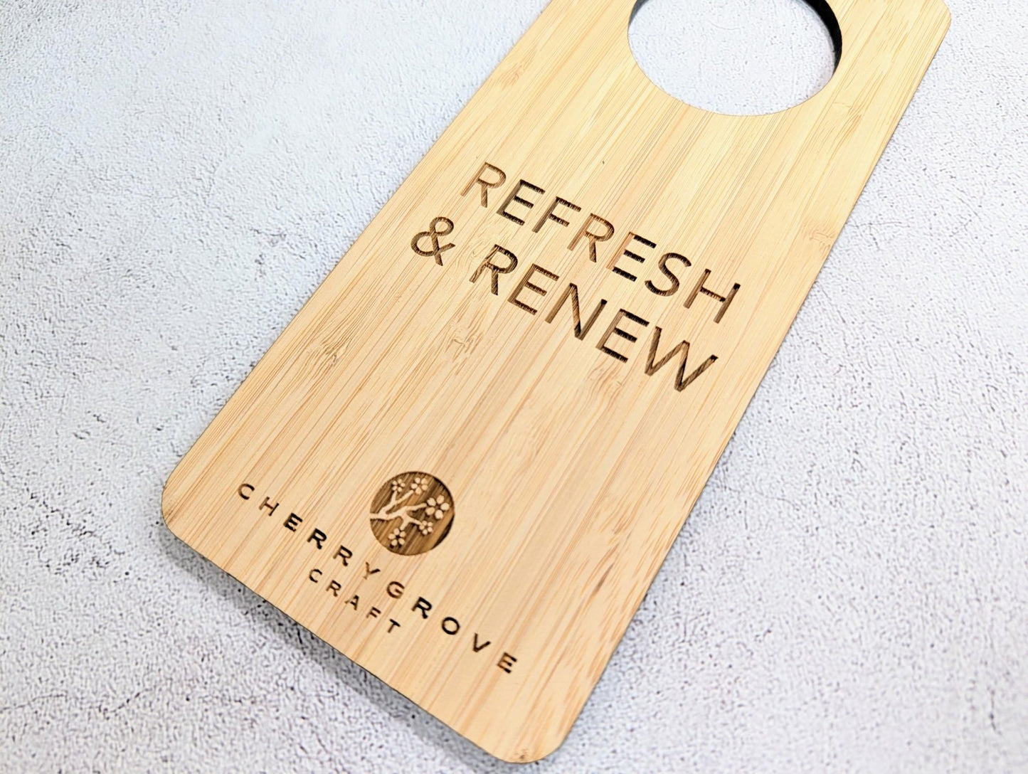 5mm Premium Bamboo Hotel Door Hanger | Do Not Disturb | Add Logo