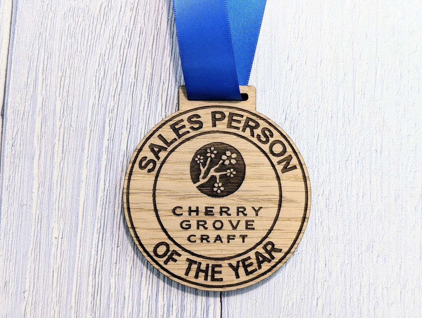 Bespoke Wooden Business Award Medals - Eco - Friendly & Personalised, Achievements, Bulk Wood Medals, Logo Medals, Club Medals - CherryGroveCraft