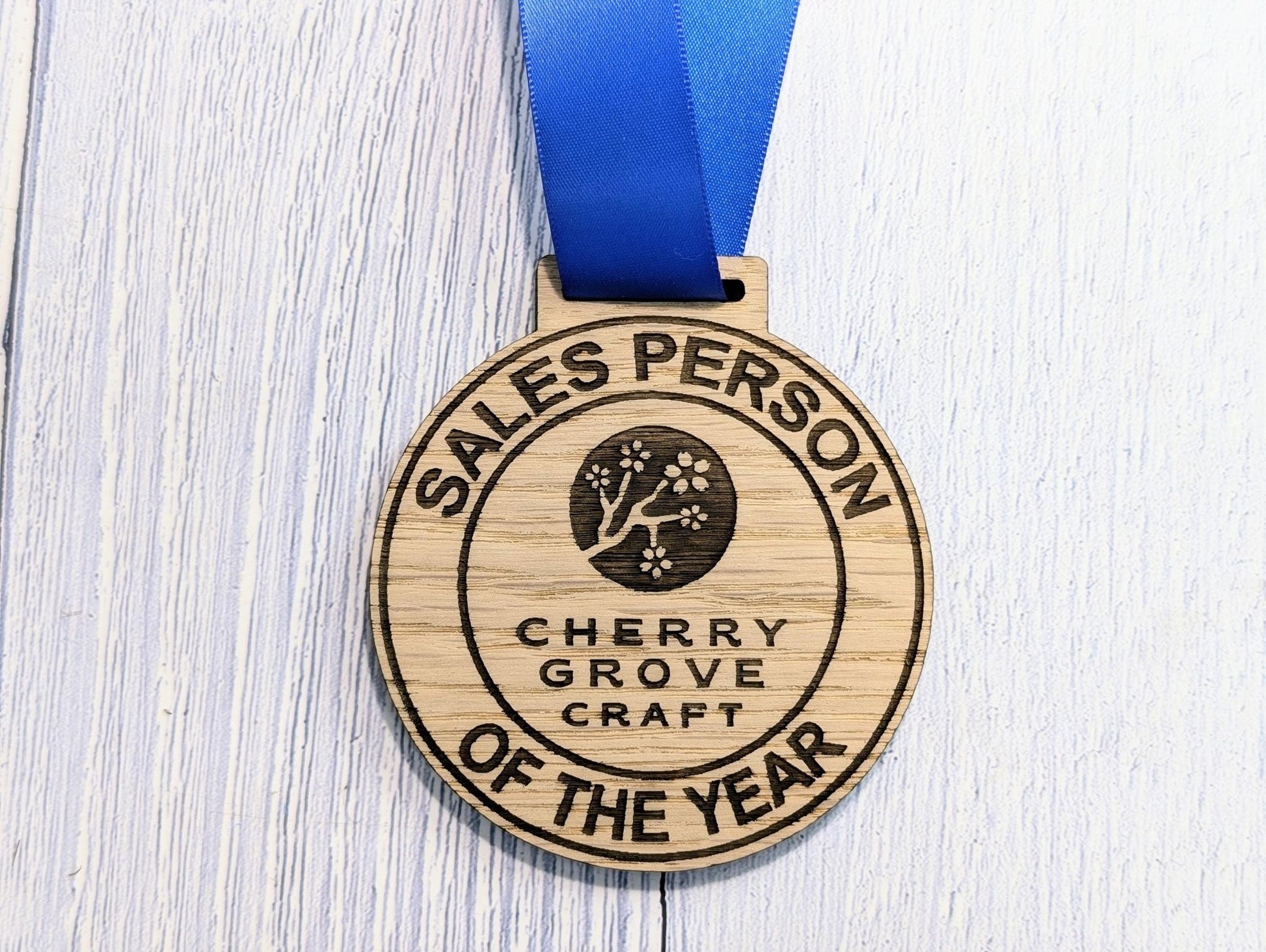 Bespoke Wooden Business Award Medals - Eco - Friendly & Personalised, Achievements, Bulk Wood Medals, Logo Medals, Club Medals - CherryGroveCraft