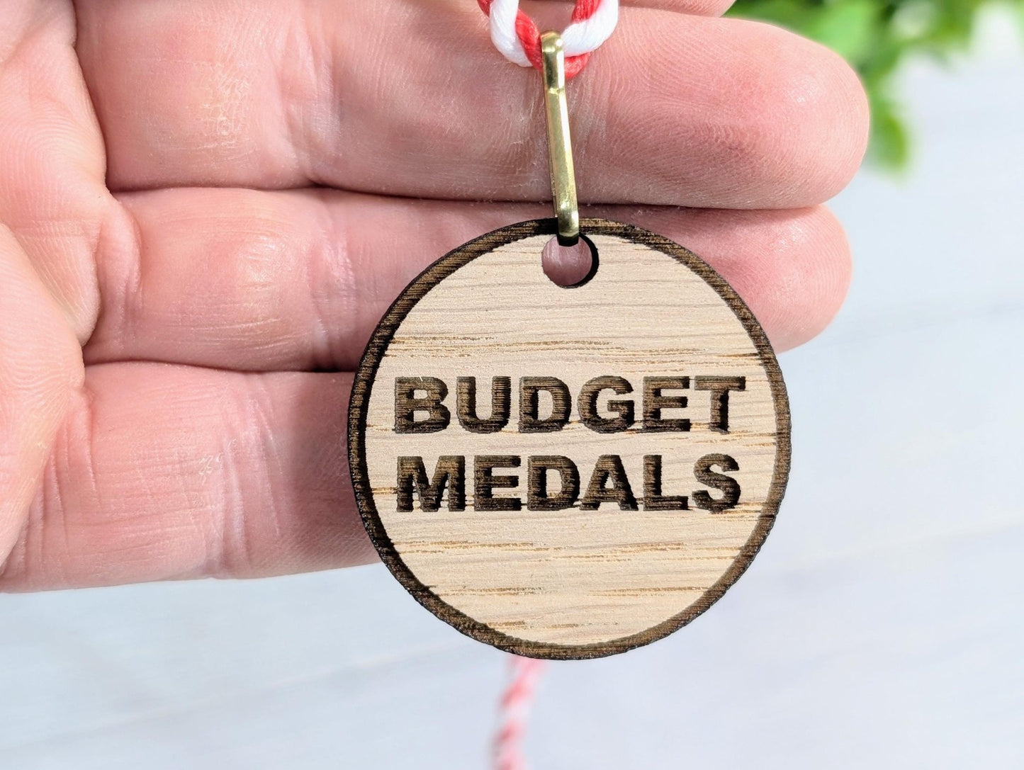 Budget Oak MDF Medals 40mm with String Lanyard | Affordable Awards for Events & Competitions | Eco - Friendly - CherryGroveCraft