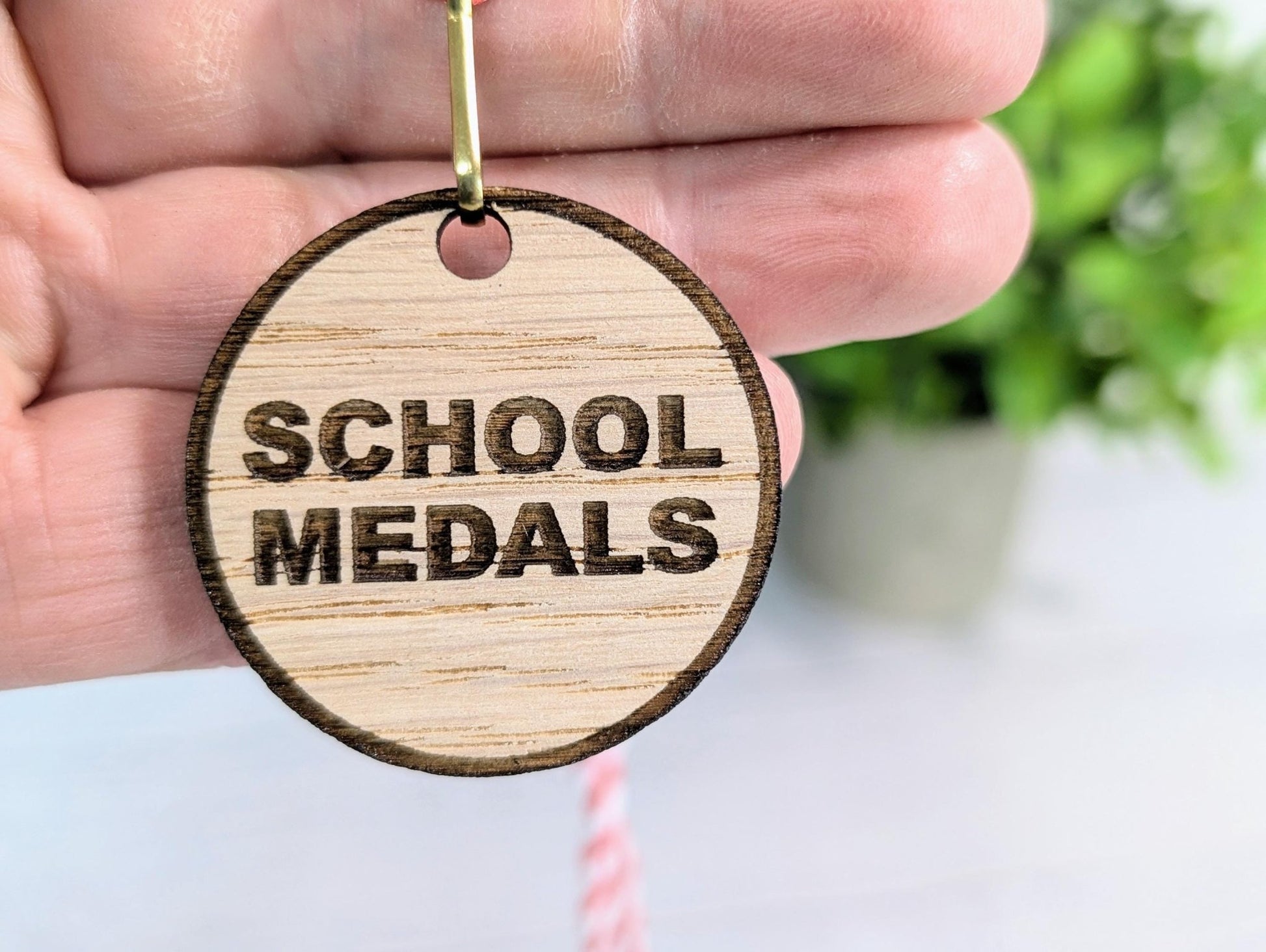 Budget Oak MDF School Medals 40mm with Lanyard | Affordable Award Solution for Students | Eco - Friendly - CherryGroveCraft