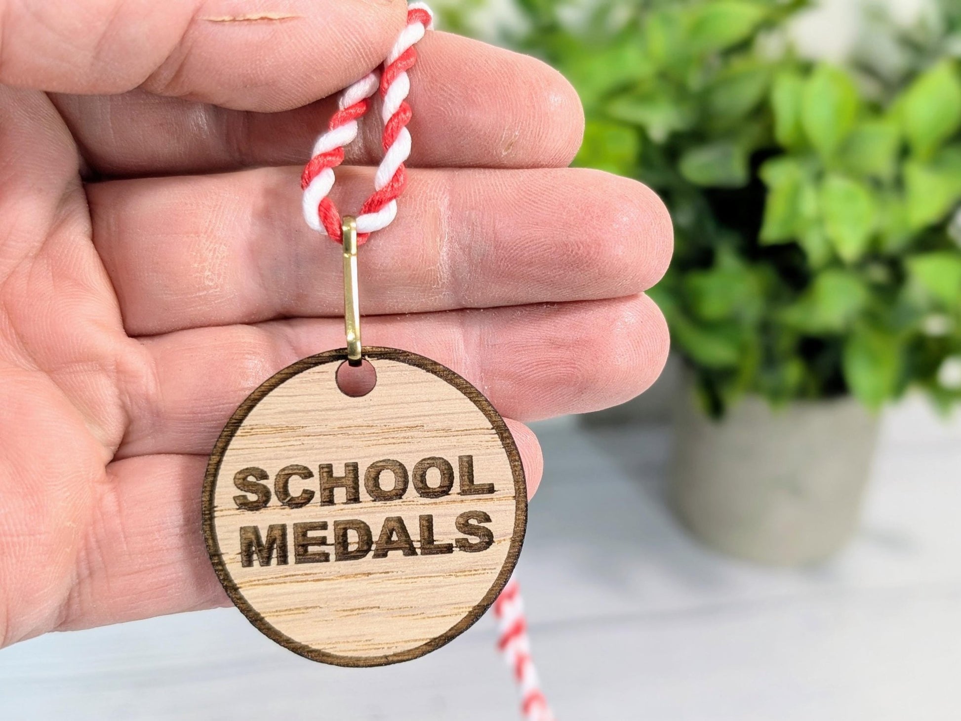 Budget Oak MDF School Medals 40mm with Lanyard | Affordable Award Solution for Students | Eco - Friendly - CherryGroveCraft