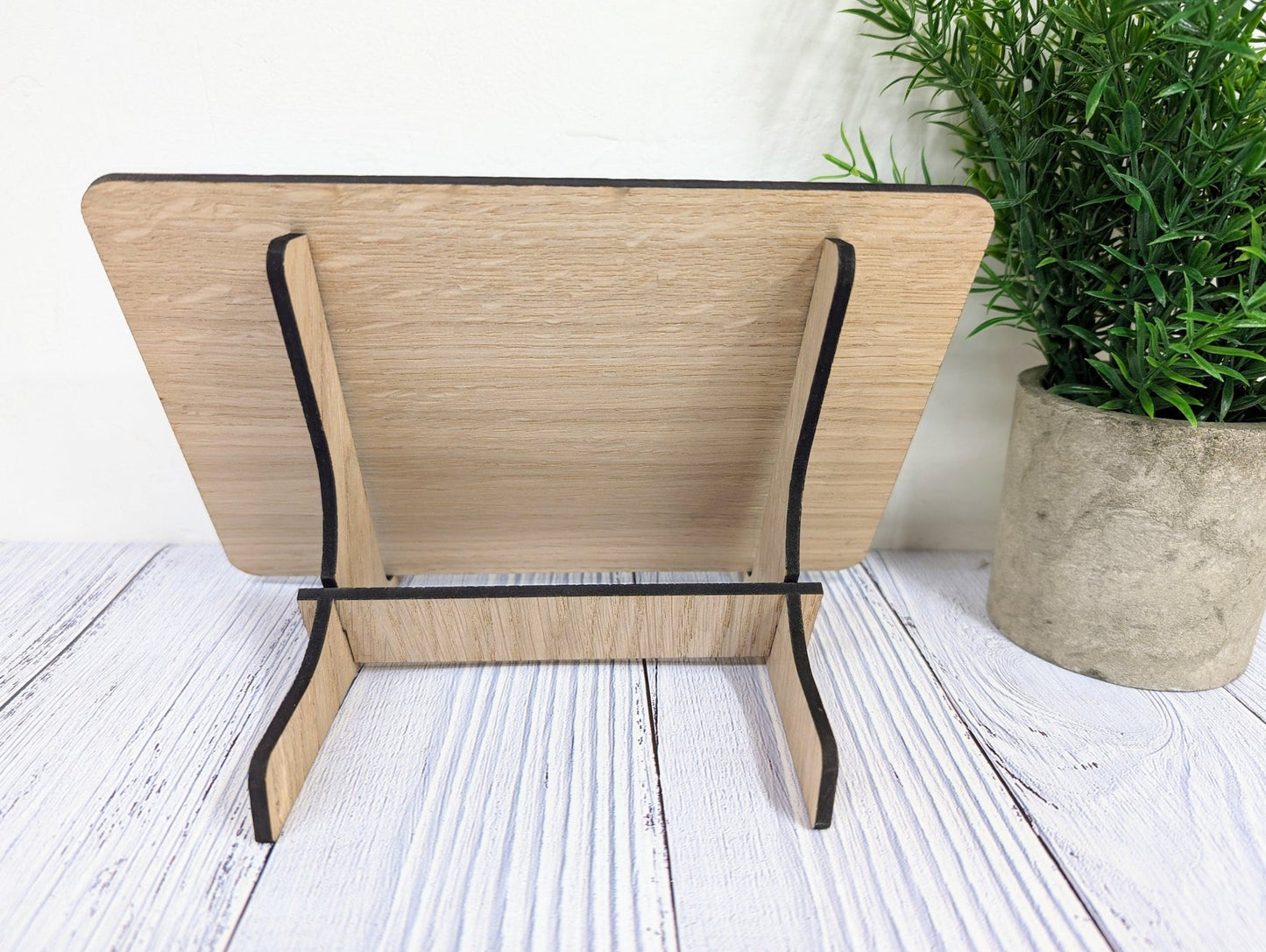 Cash Preferred sign A5 without stand — landscape oak veneered MDF