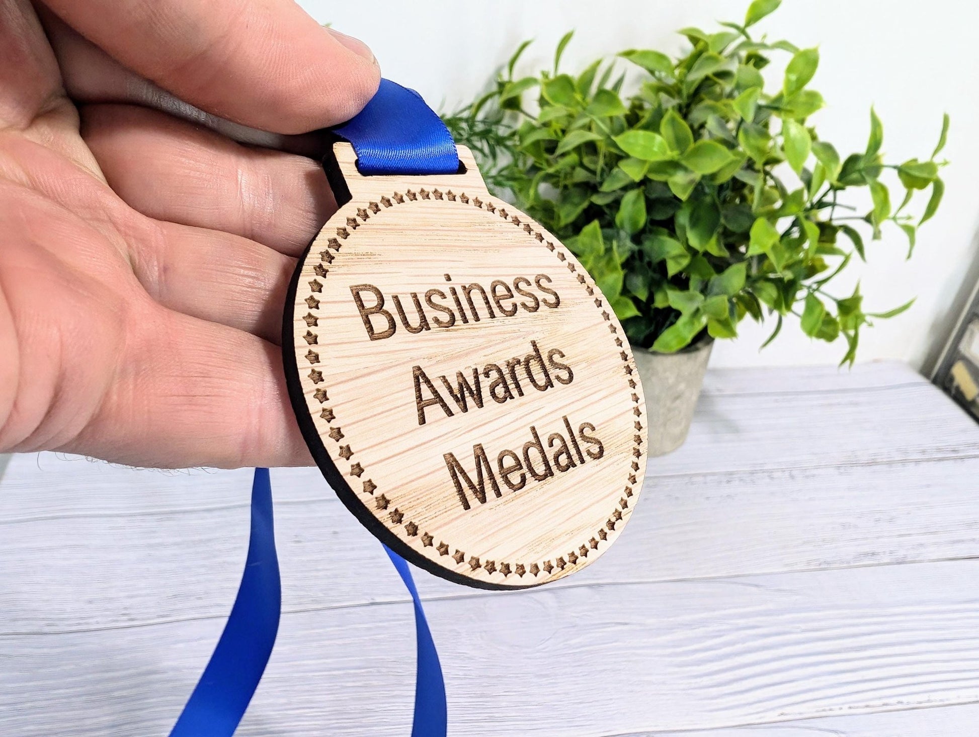 Custom Business Award Wooden Medals - Eco - Friendly & Personalised, Achievements, Bulk Wood Medals, Zero Waste Medals, Club Medals - CherryGroveCraft