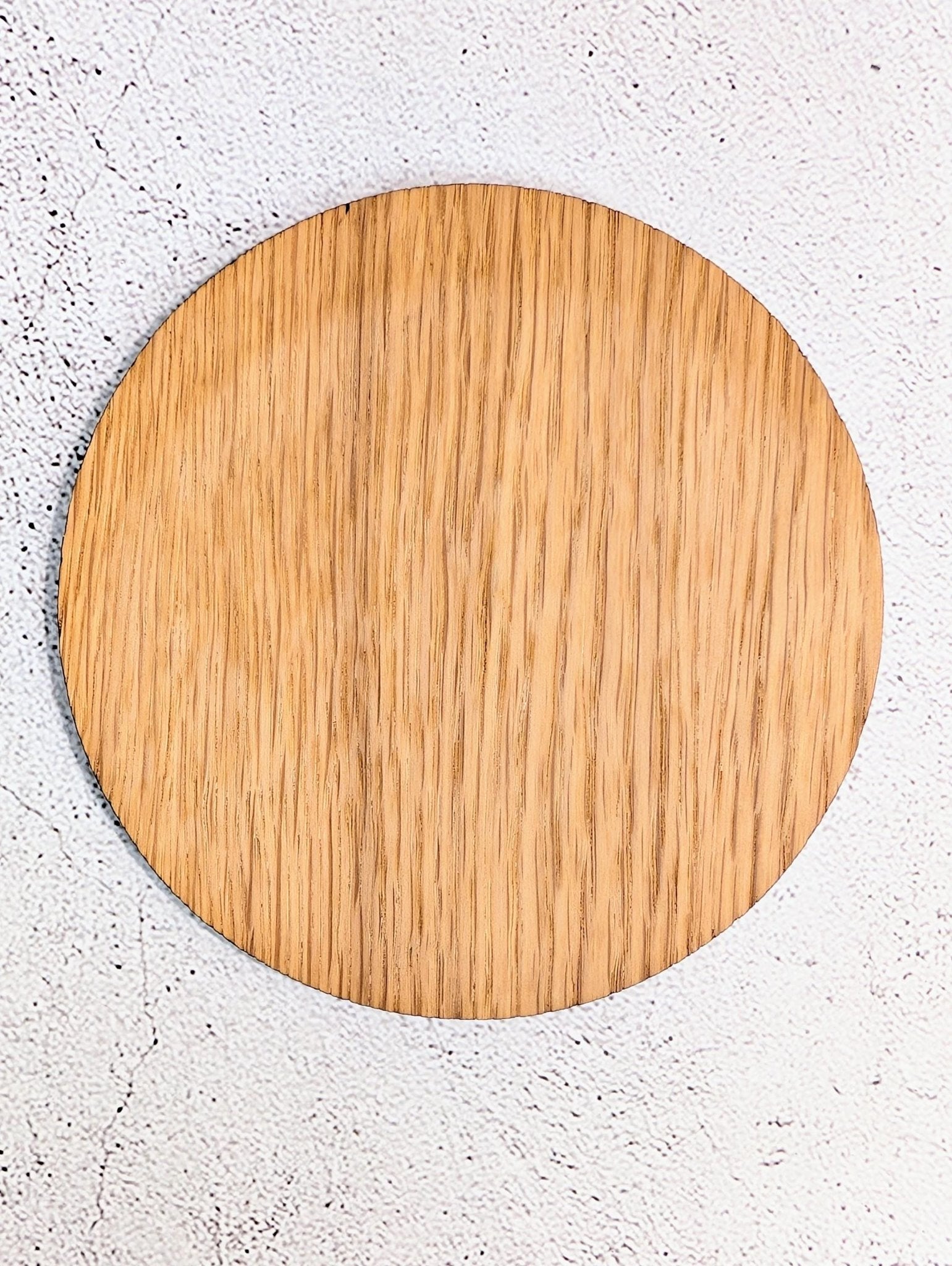 Custom Business Review Coaster with Logo & QR Code – Oak Veneer Engraved Coaster, Handmade in Wales | Google Review Branding - CherryGroveCraft