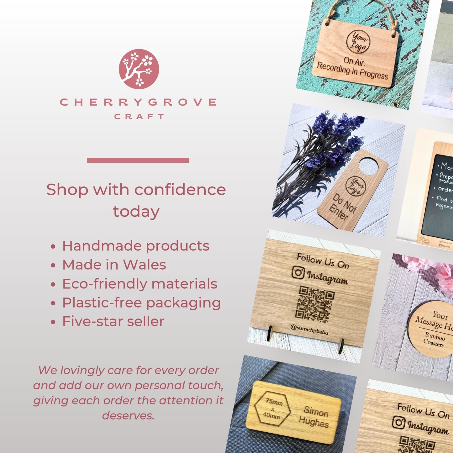 Customer Service Recognition Rosettes: Celebrate Achievements with Eco - Friendly Personalised Wooden Awards - CherryGroveCraft