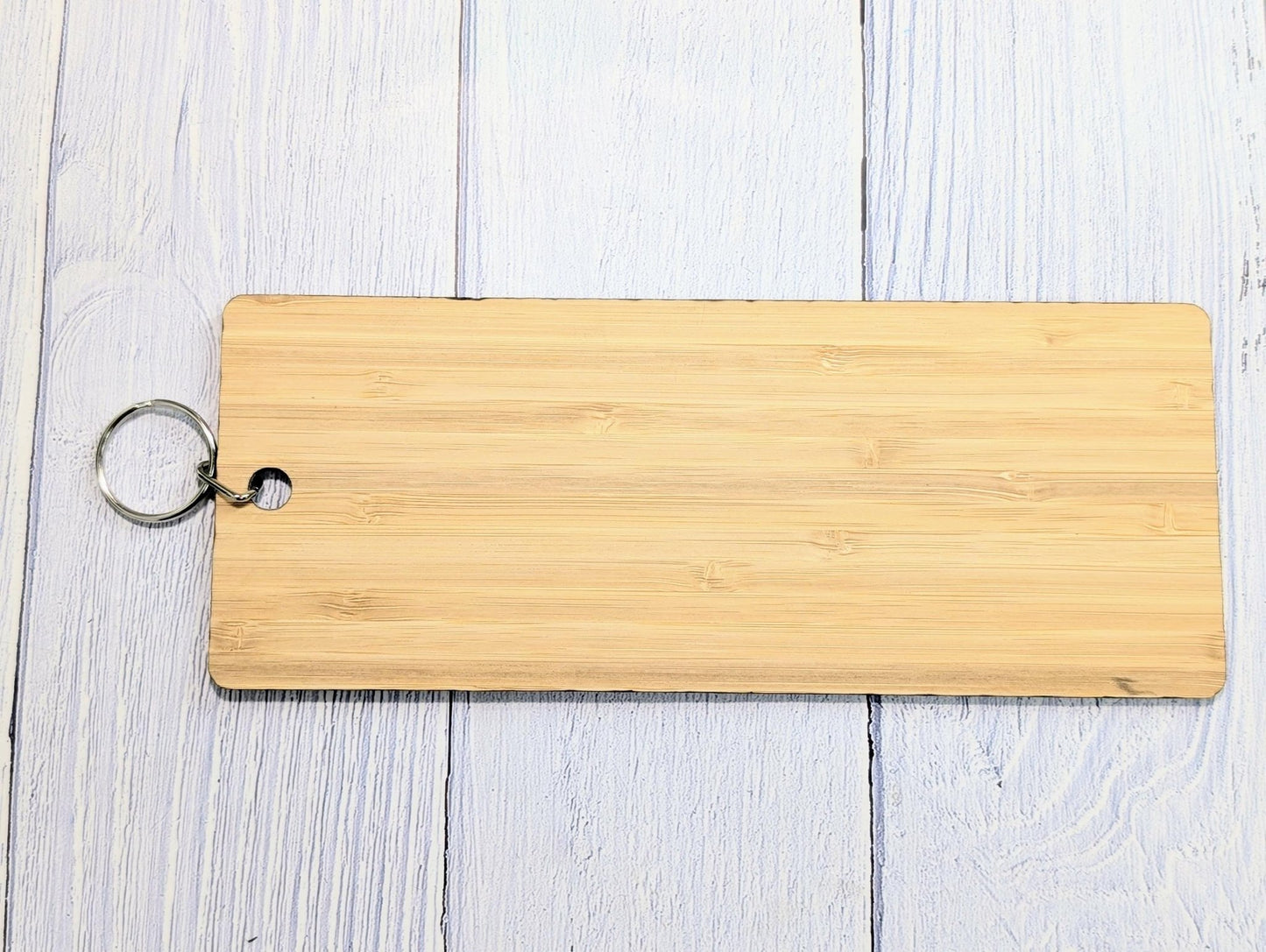 Do Not Remove - Extra - Large Bamboo Keyring - Ideal for Keeping Important Keys Safely - 200x80mm - CherryGroveCraft