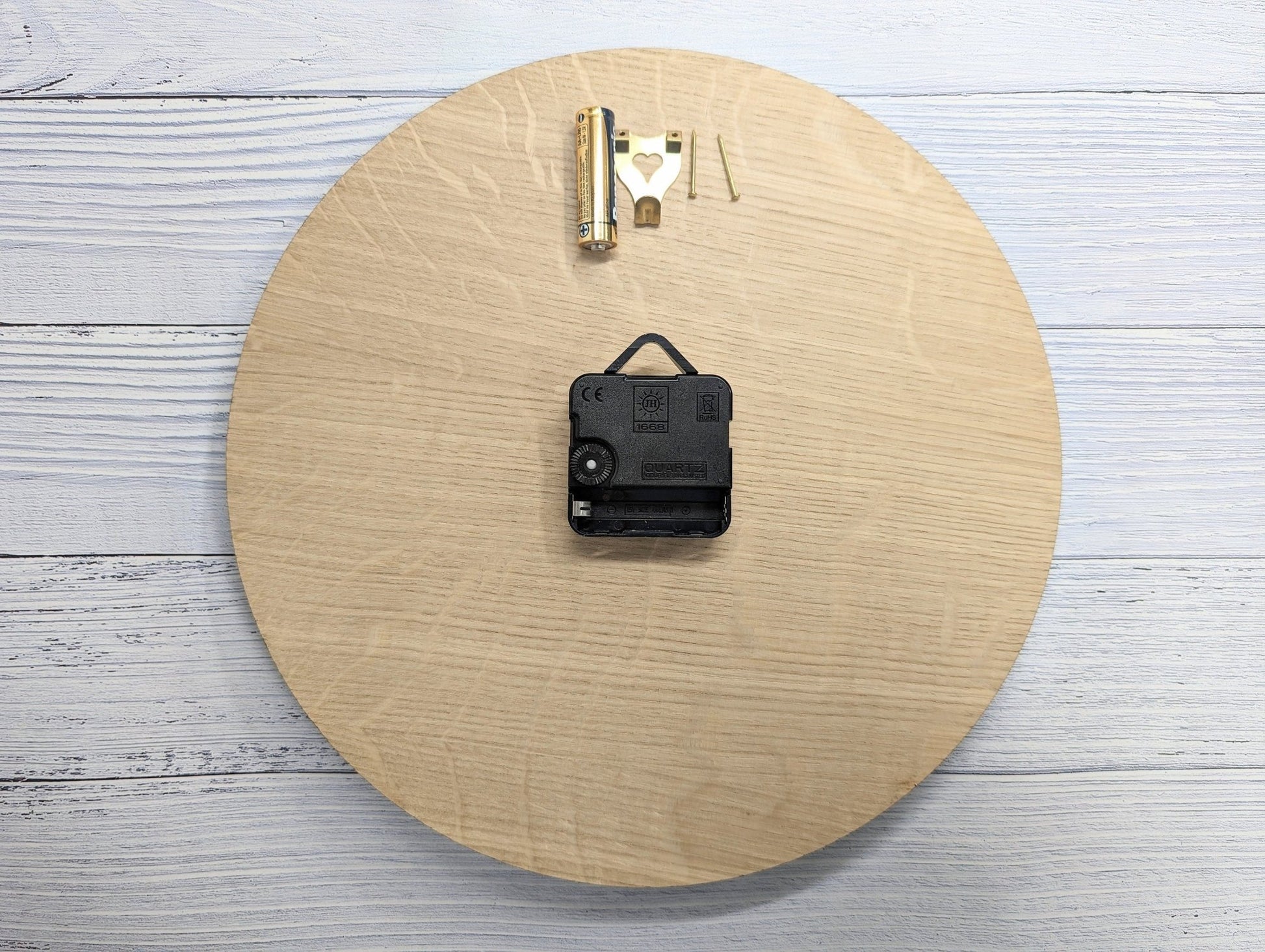 Custom oak wall clock — made to order in North Wales