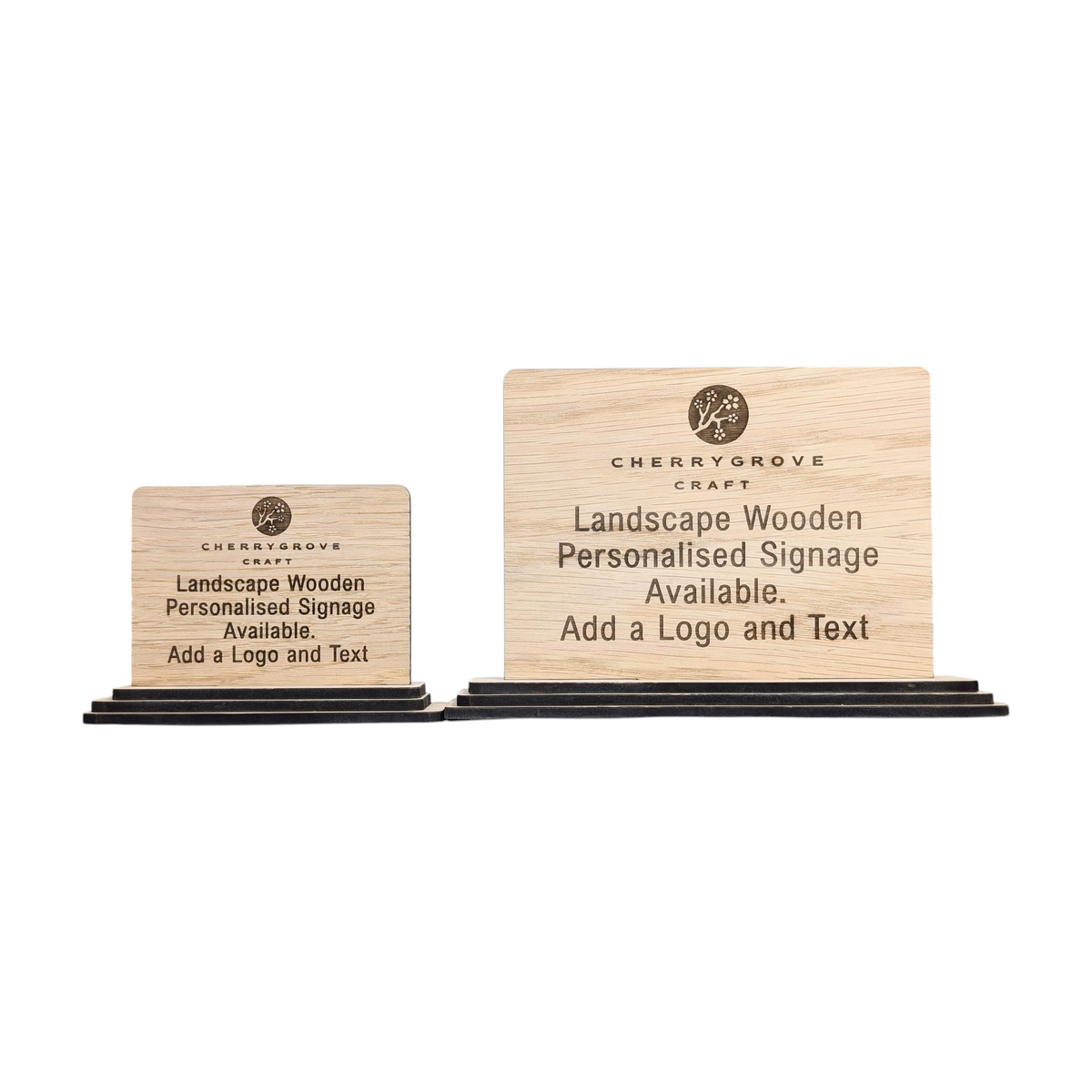 Event & Conference Table Sign | Personalised Oak | 2 Sizes
