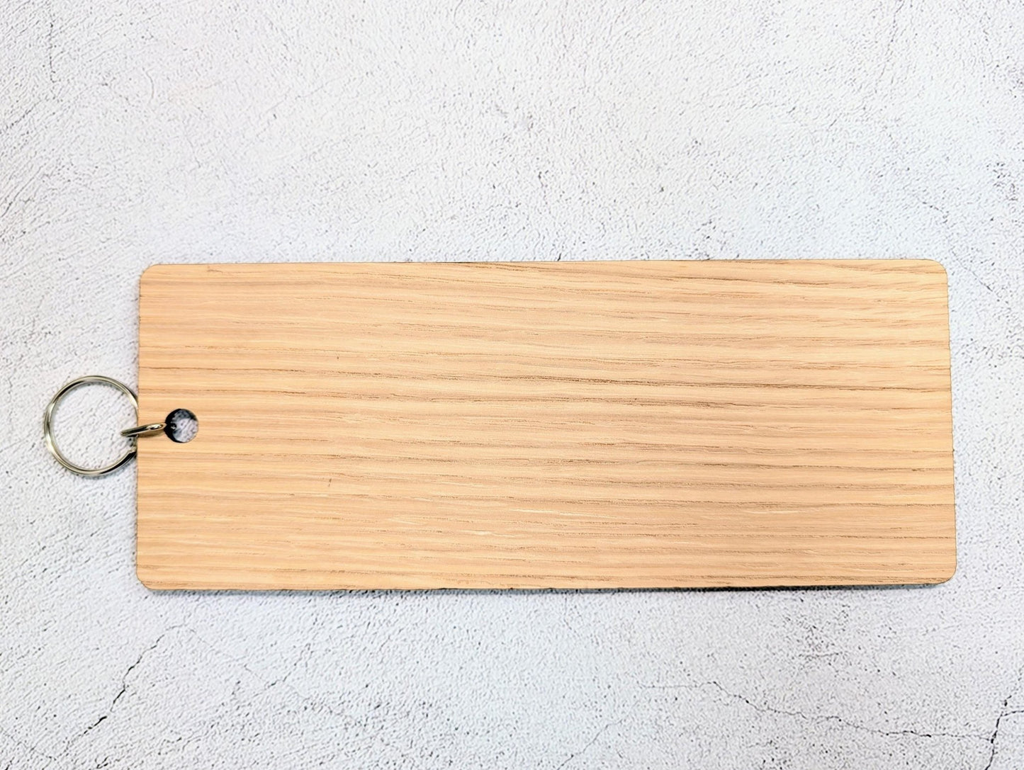 Extra - Large 200x80mm Oak Keyring with 'Please Return This Key' Message - Ideal for Important Keys or Habitual Key Losers, Eco - Friendly - CherryGroveCraft