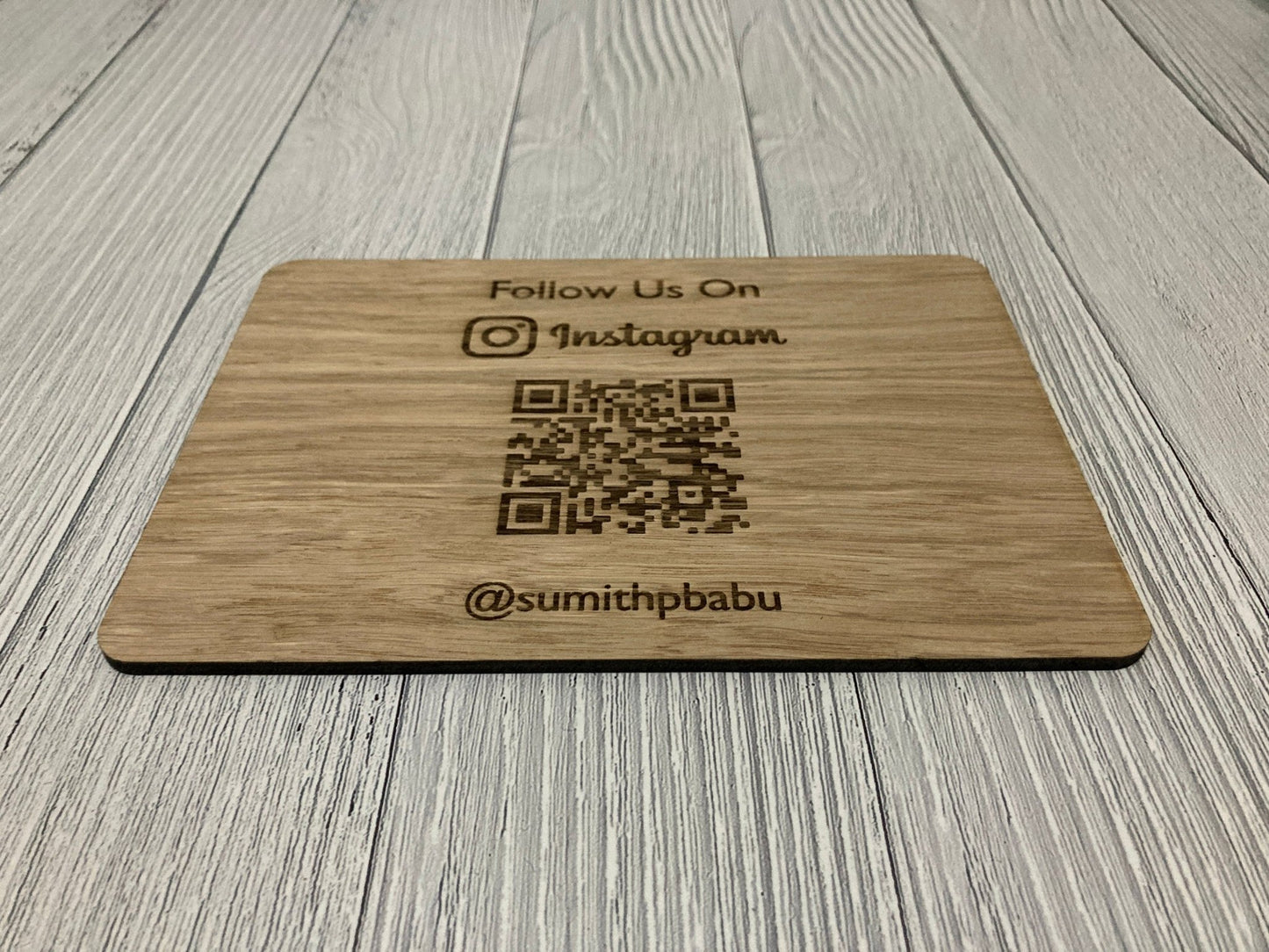 Fully Personalisable Double - Sided Wooden Sign with Optional Stand | Custom Text | Oak Veneer | Door Sign | Handcrafted in the UK - CherryGroveCraft