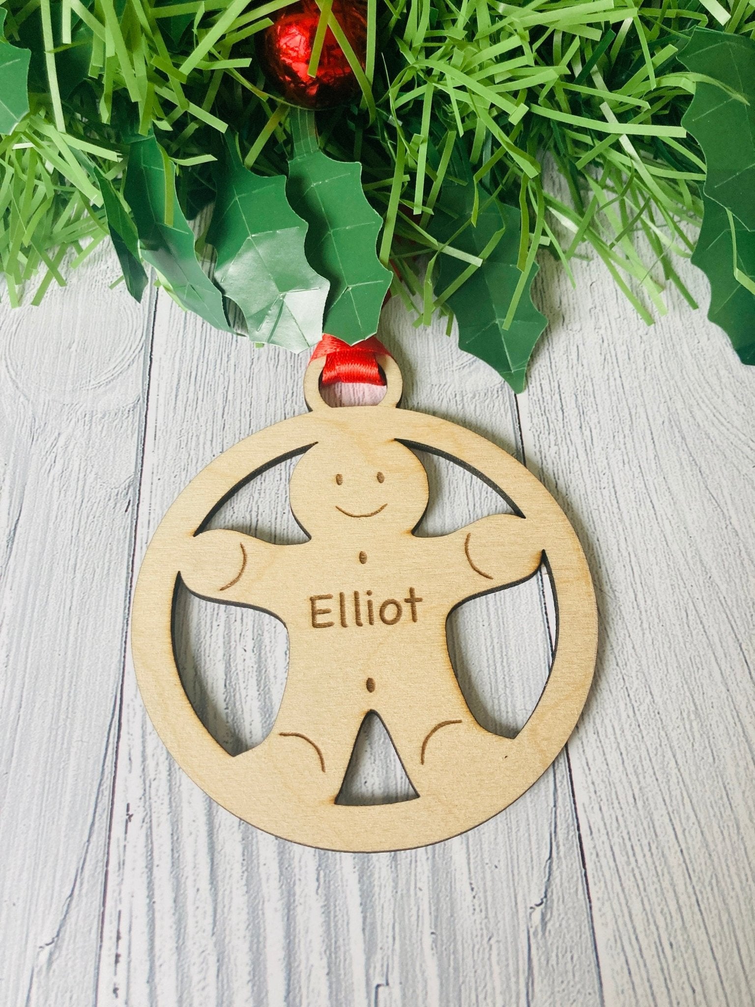 Gingerbread Man, Personalised Christmas Bauble | Personalised Christmas Gifts | Christmas Baubles - CherryGroveCraft