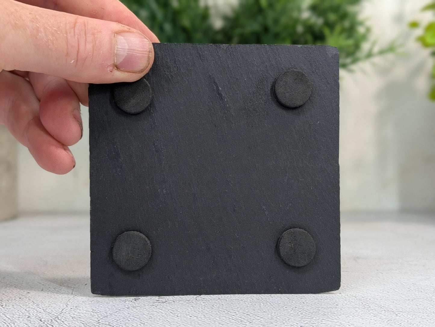 Google Review Slate Coaster – Engraved QR Code Review Gift for Businesses, Handmade in Wales, Plastic - Free Packaging - CherryGroveCraft