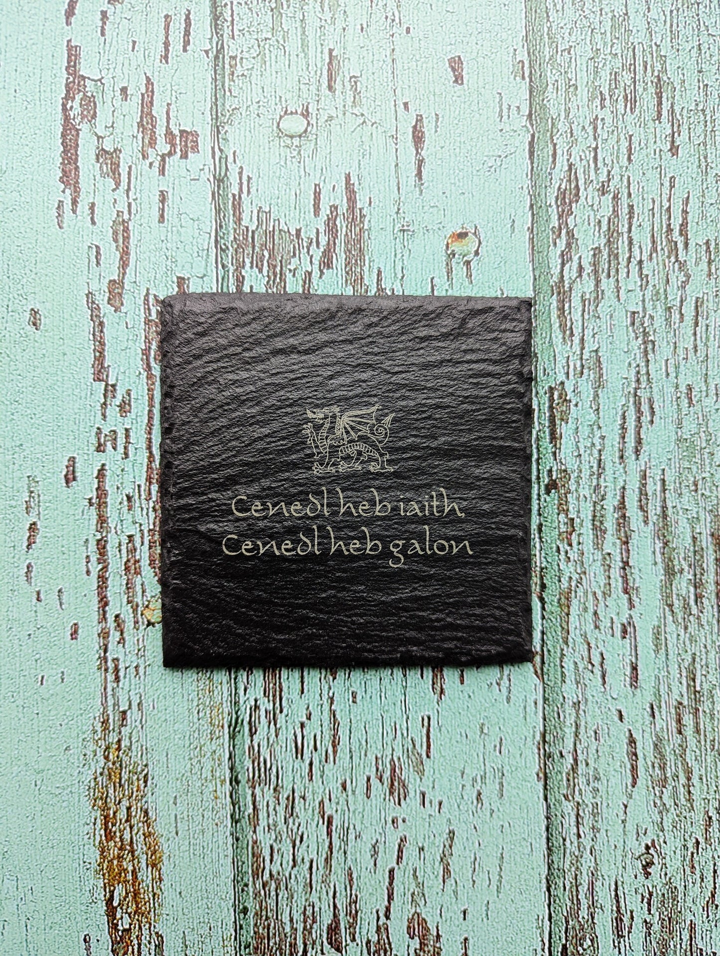 Welsh Slate Coasters | Welsh Language Gift | Welsh Proverbs