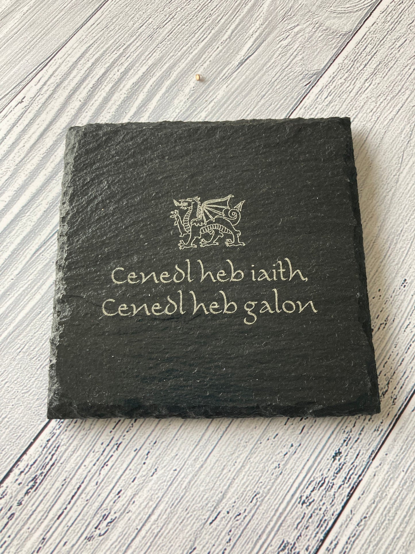 Welsh Slate Coasters | Welsh Language Gift | Welsh Proverbs