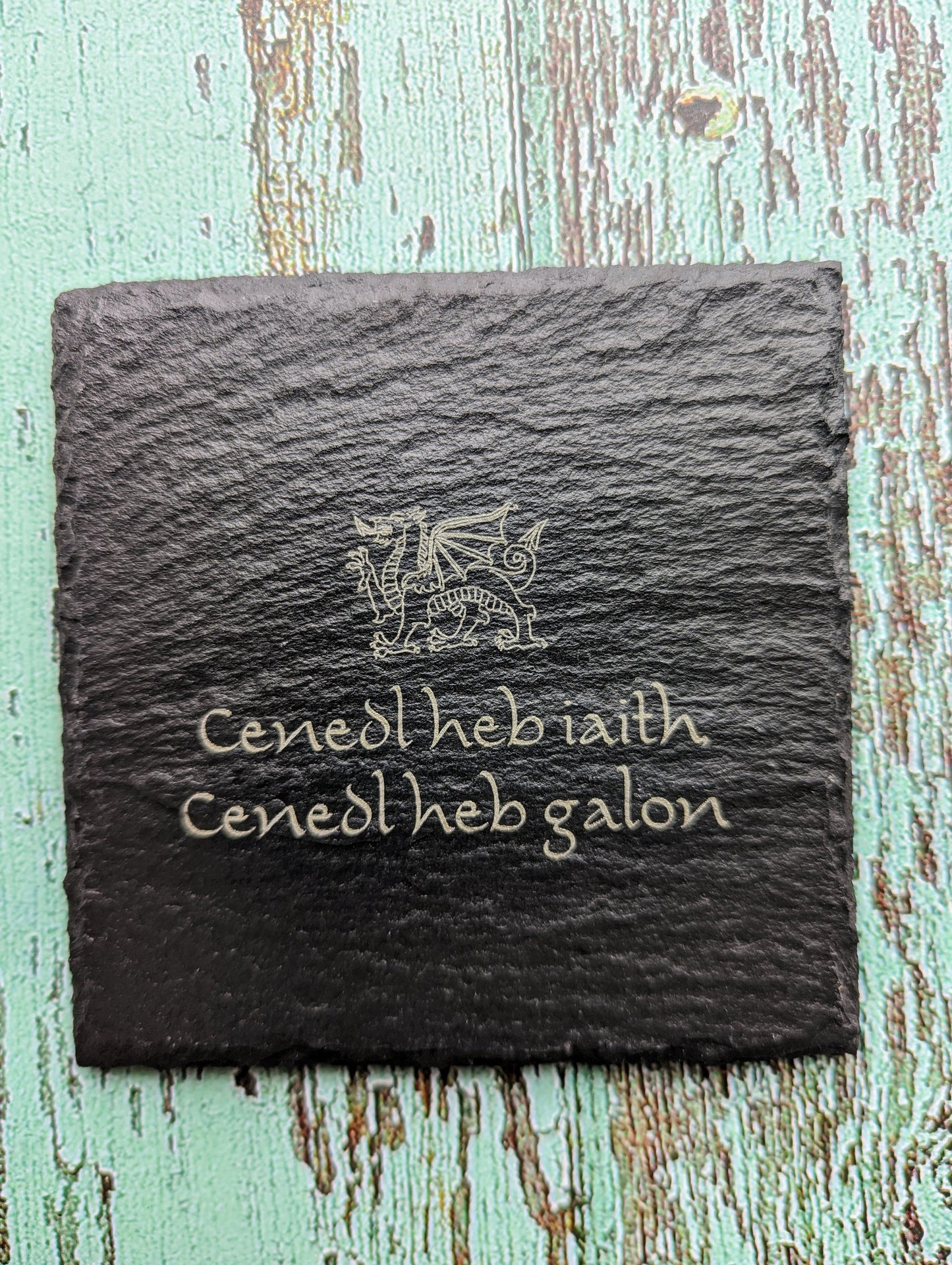 Welsh Slate Coasters | Welsh Language Gift | Welsh Proverbs