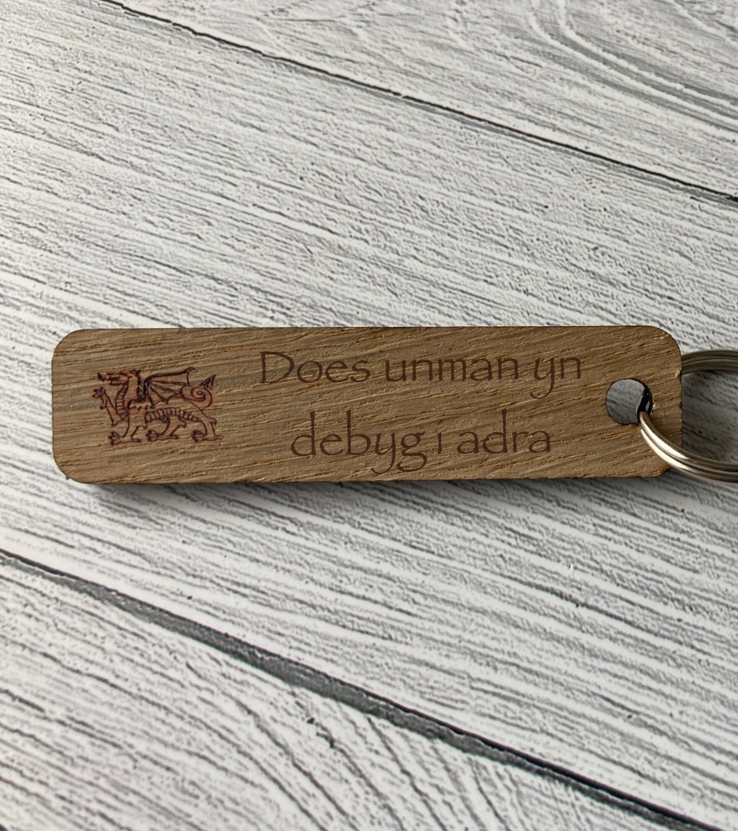 Welsh Keyrings | Welsh gift | Celtic Keyfobs | Oak Wood