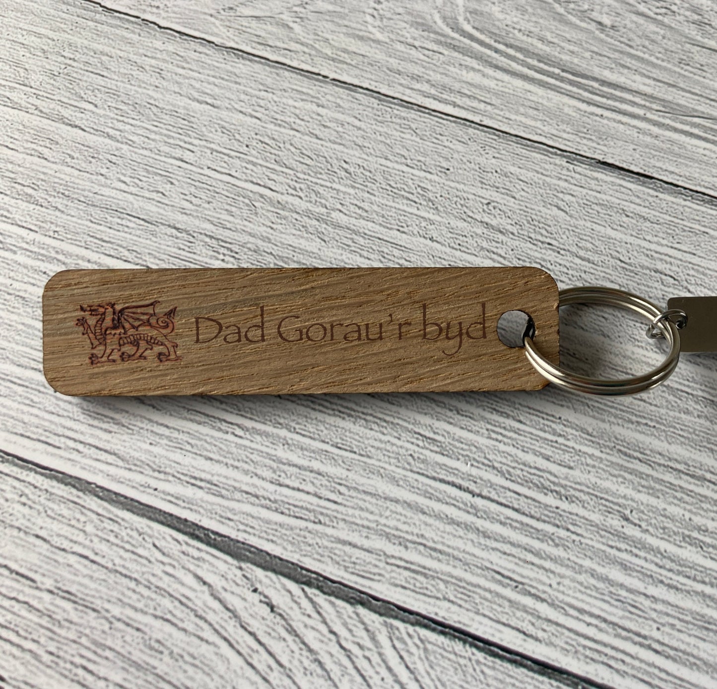 Welsh Keyrings | Welsh gift | Celtic Keyfobs | Oak Wood