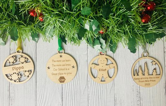 School Christmas Baubles, Gifts From Teacher | Personalised Teacher Gifts | School gifts