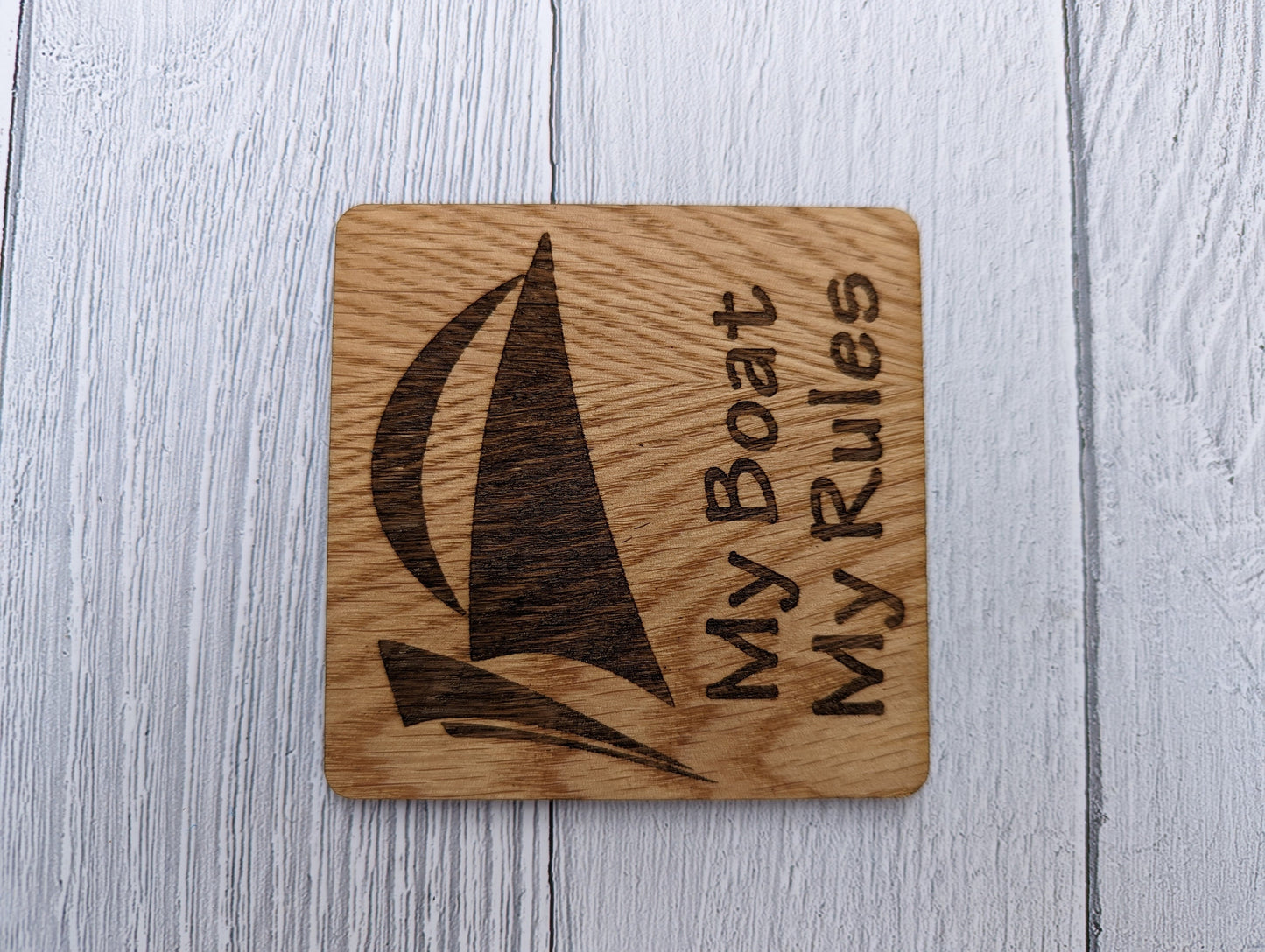 Sailing Coasters, Choice of Sailing Slogan, Pack of 6 Coasters