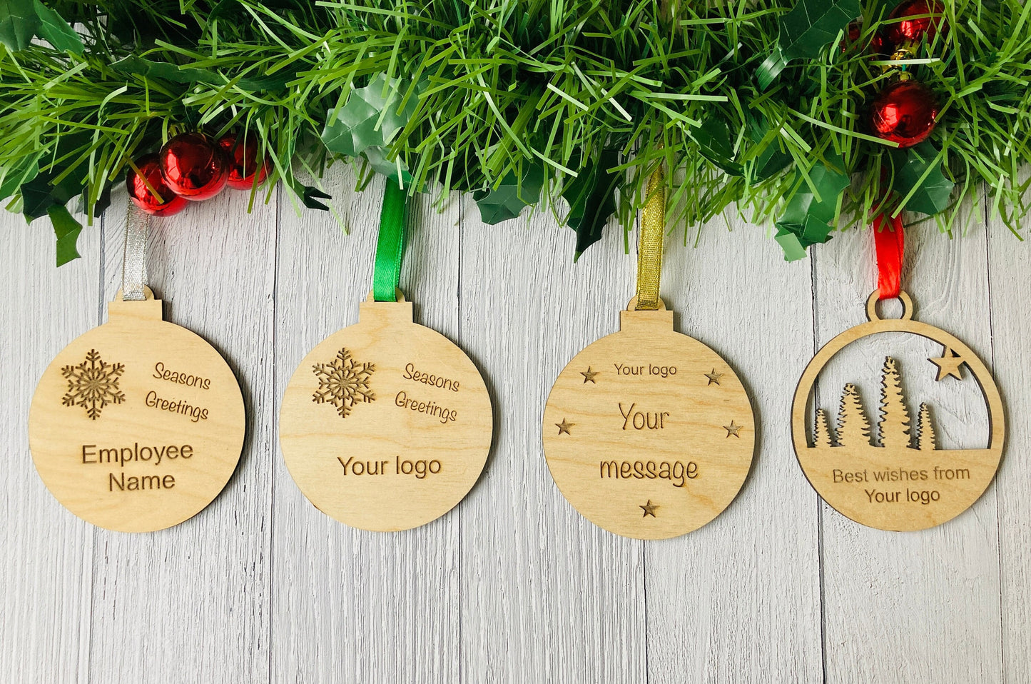 Personalised Christmas Bauble Decoration | Branded decoration | Employee Gift | Bulk