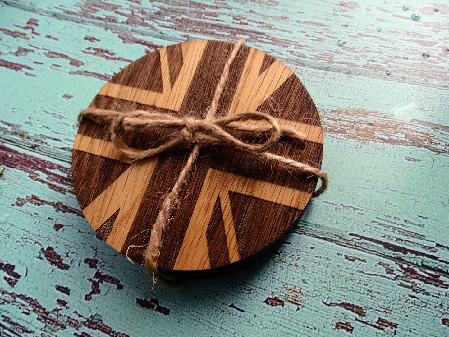 Union Jack Coasters, British Gifts, Union Jack Gift, Oak