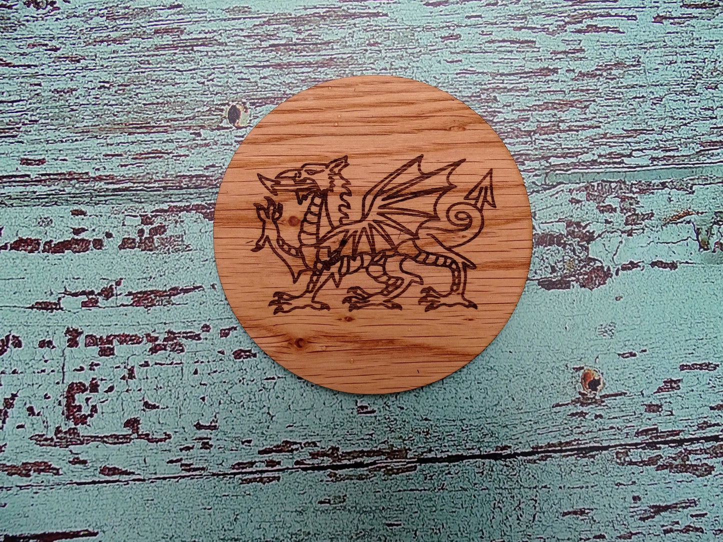 Wales Coasters, Welsh Gift, Welsh Coasters, Oak