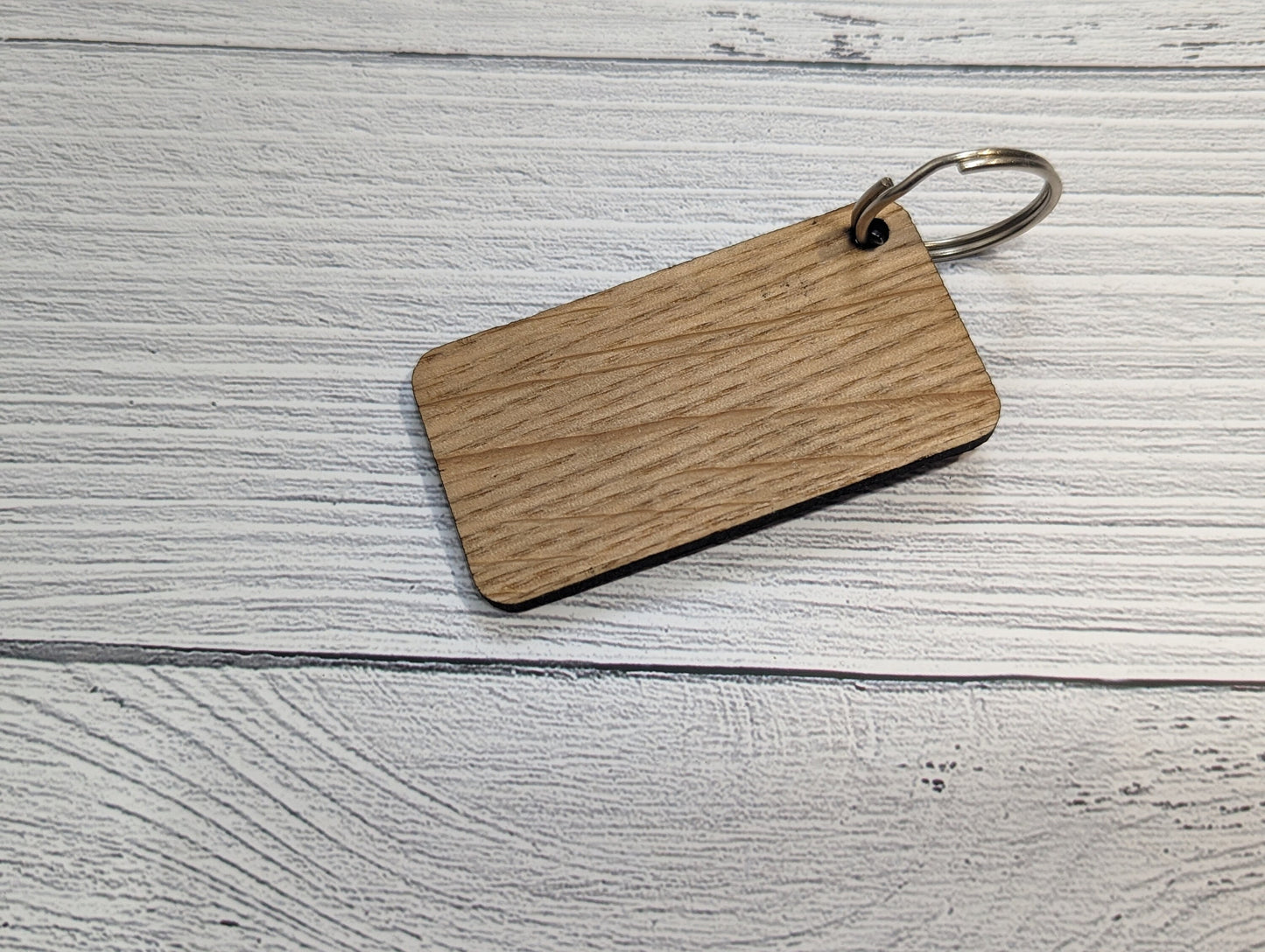 Union Jack Keyrings, Union Jack Gift, Oak