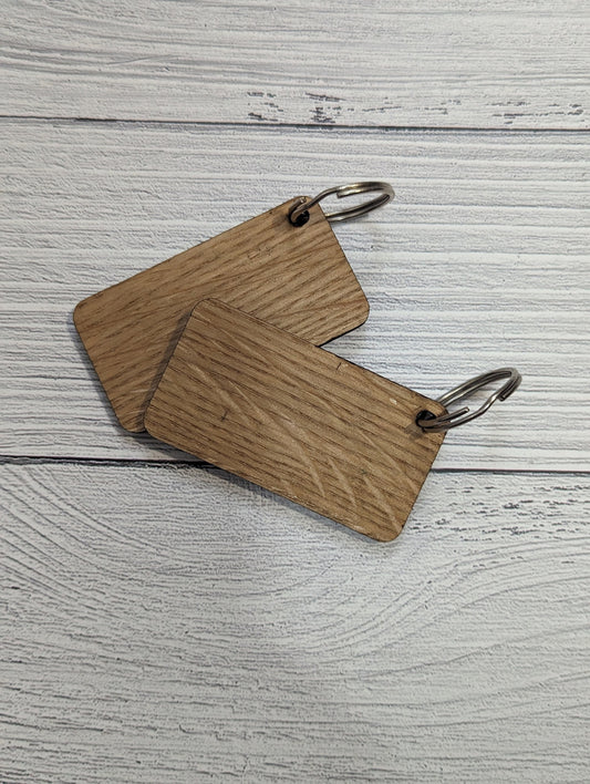 Union Jack Keyrings, Union Jack Gift, Oak