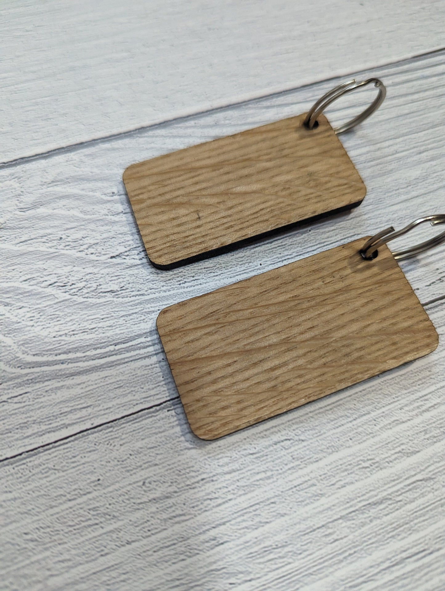 Union Jack Keyrings, Union Jack Gift, Oak