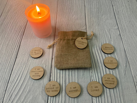 Wooden Daily Affirmations, Pocket Affirmations, Uplifting Personalised Affirmations