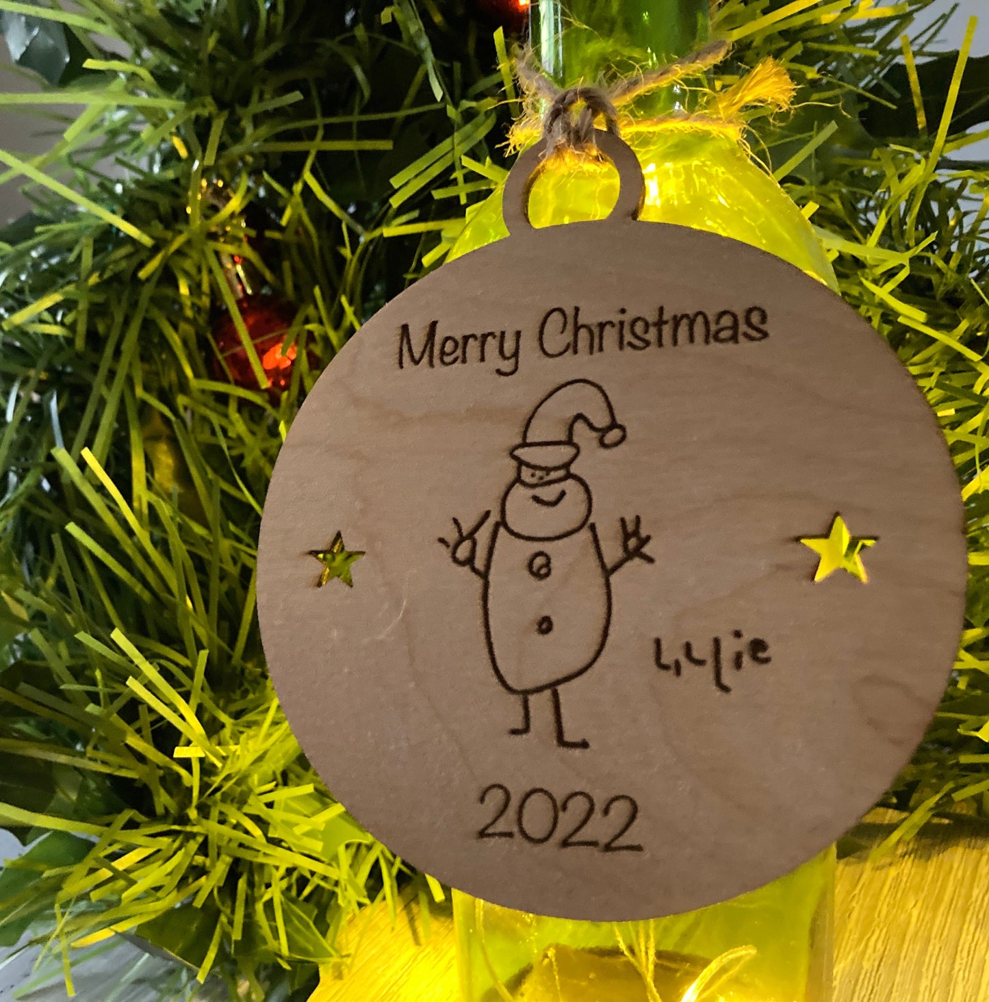 Design Your Own Bauble | Your Drawing Engraved On A Bauble | Christmas Baubles For Kids | Personalised Christmas Decoration