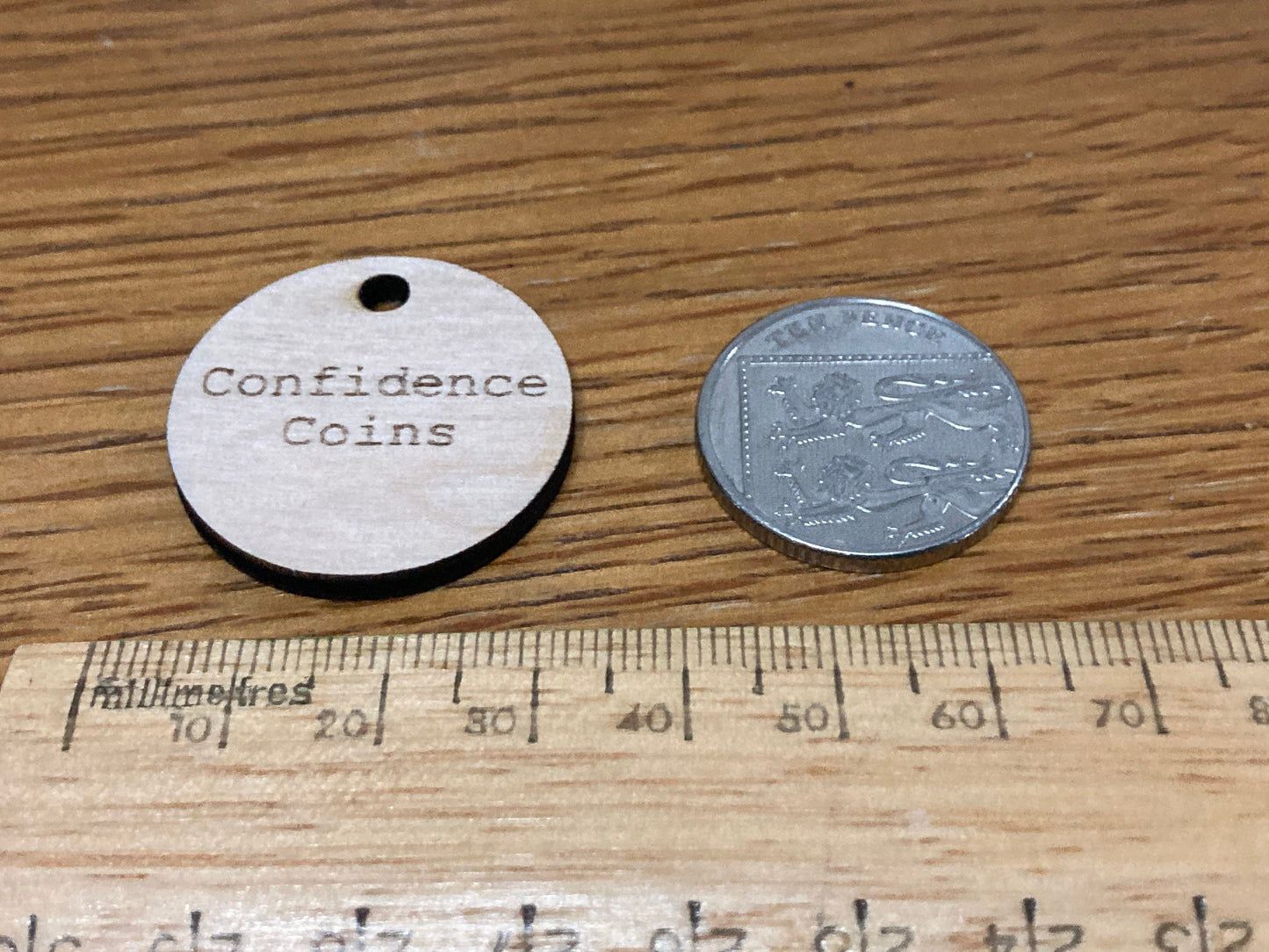 Personalised Wooden Hug Tokens (Confidence Coins) for Uplifting and Comforting Gifts